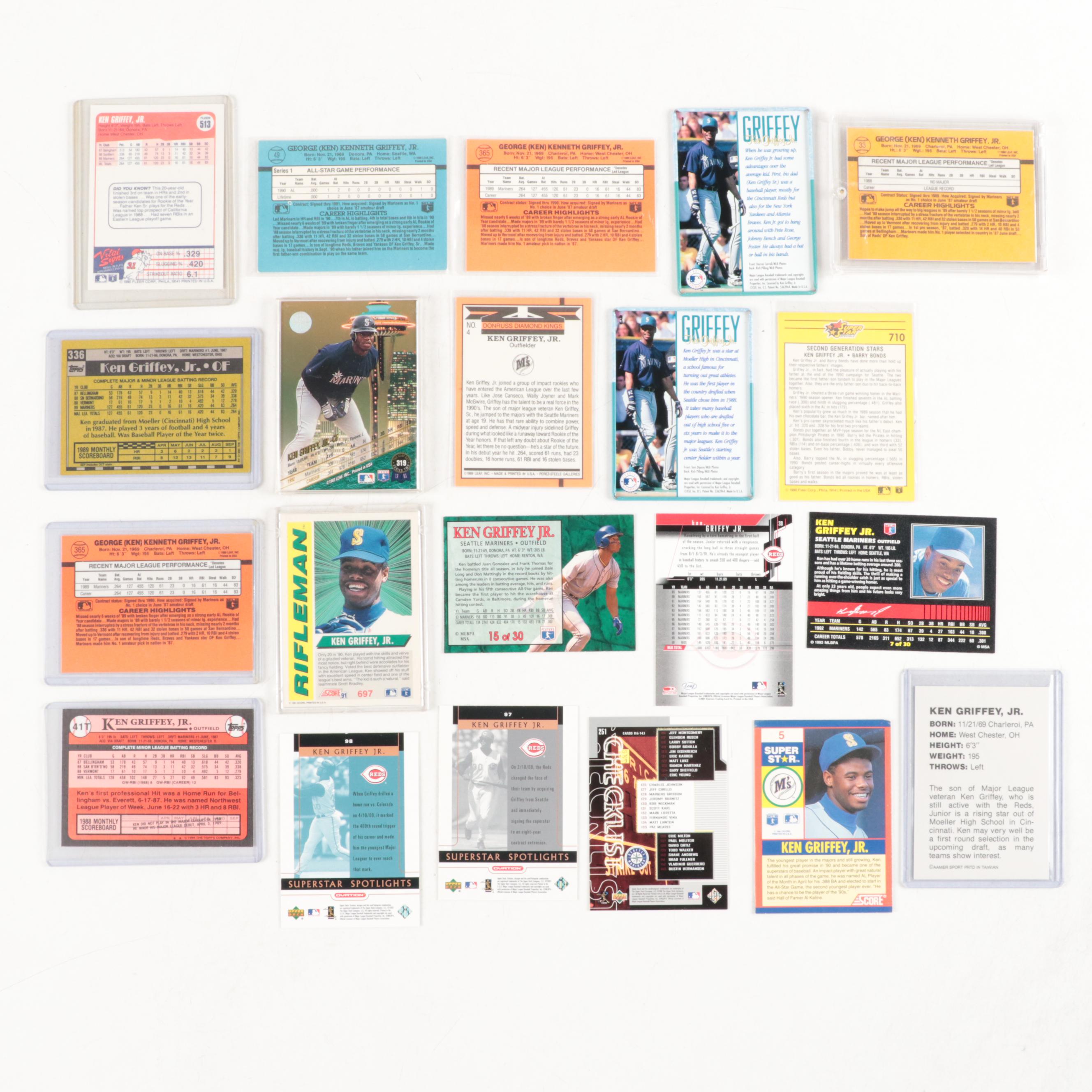 Topps, Other Ken Griffey Jr. Baseball Cards With Rookies, More, 1980s–2000s