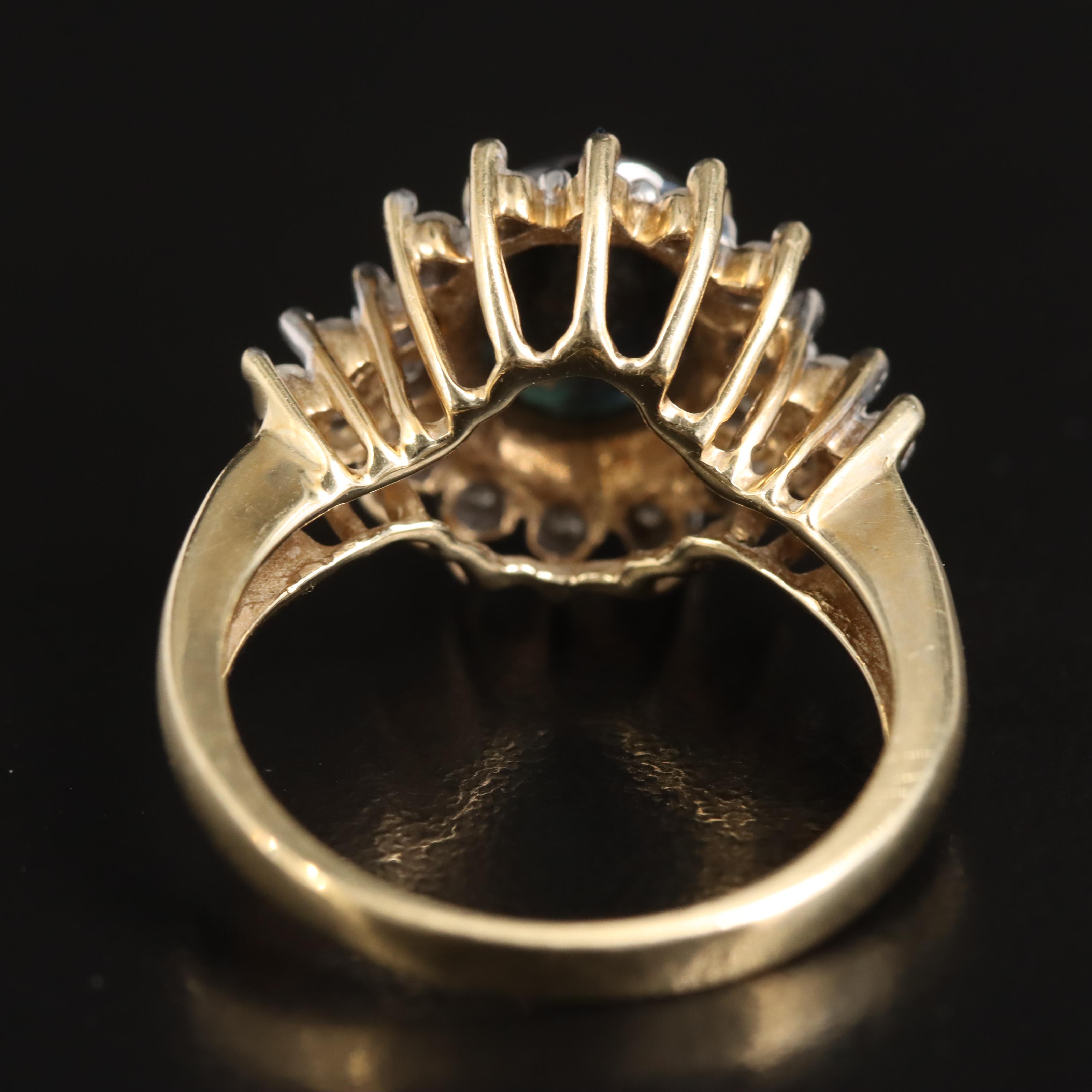 10K Sapphire and Diamond Ring