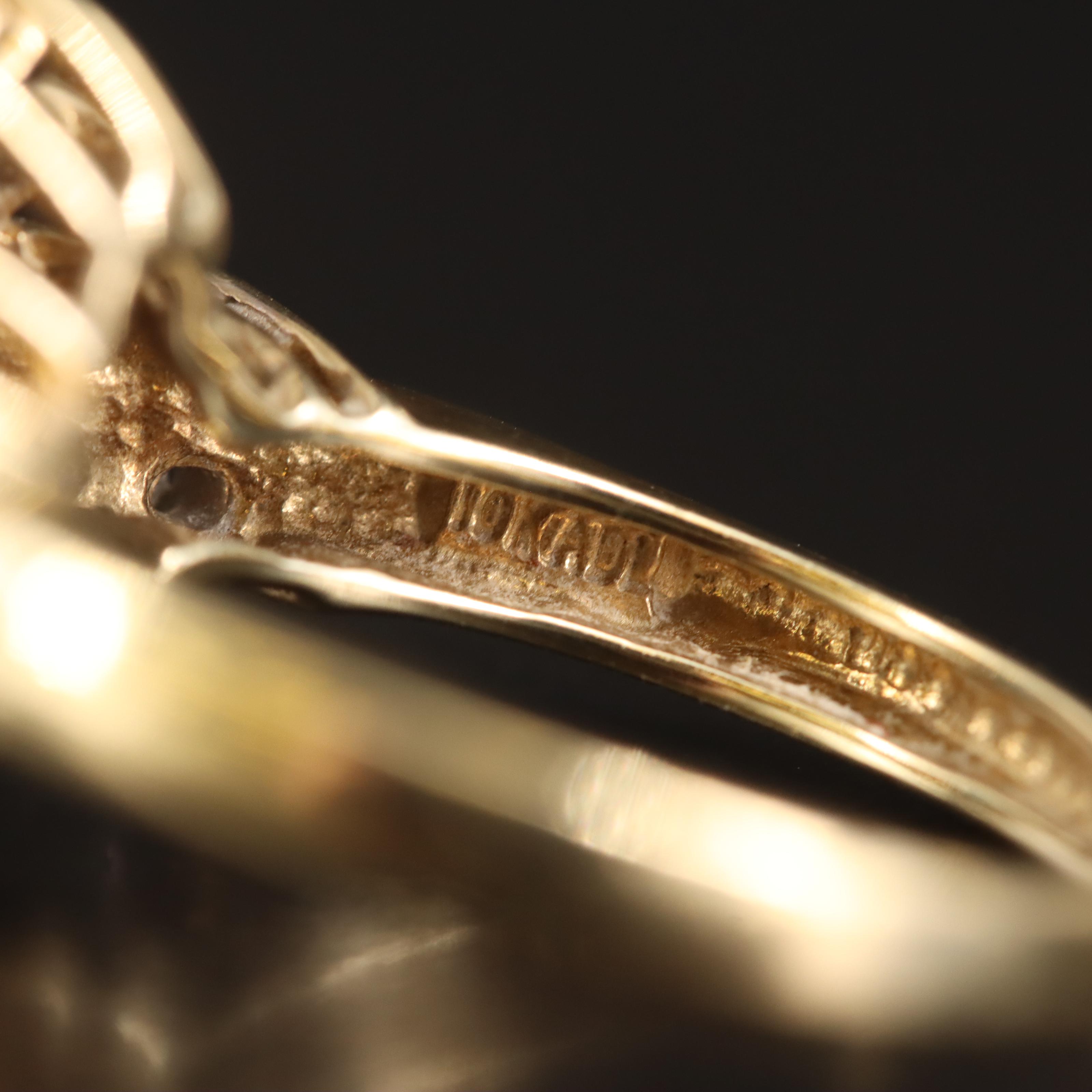 10K Sapphire and Diamond Ring