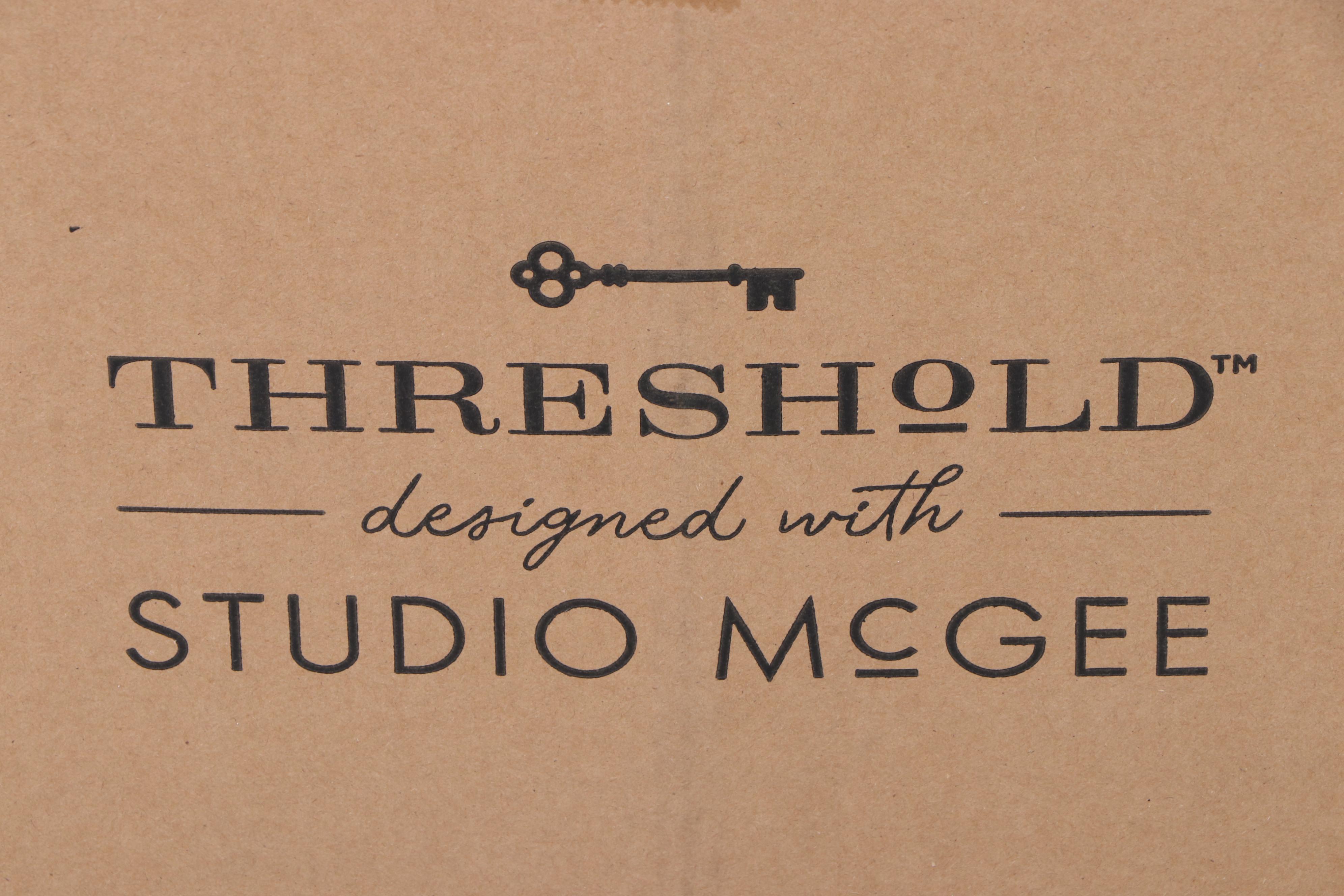 Studio McGee Threshold "Vernon" Upholstered Barrel Accent Chair in Cream Sherpa