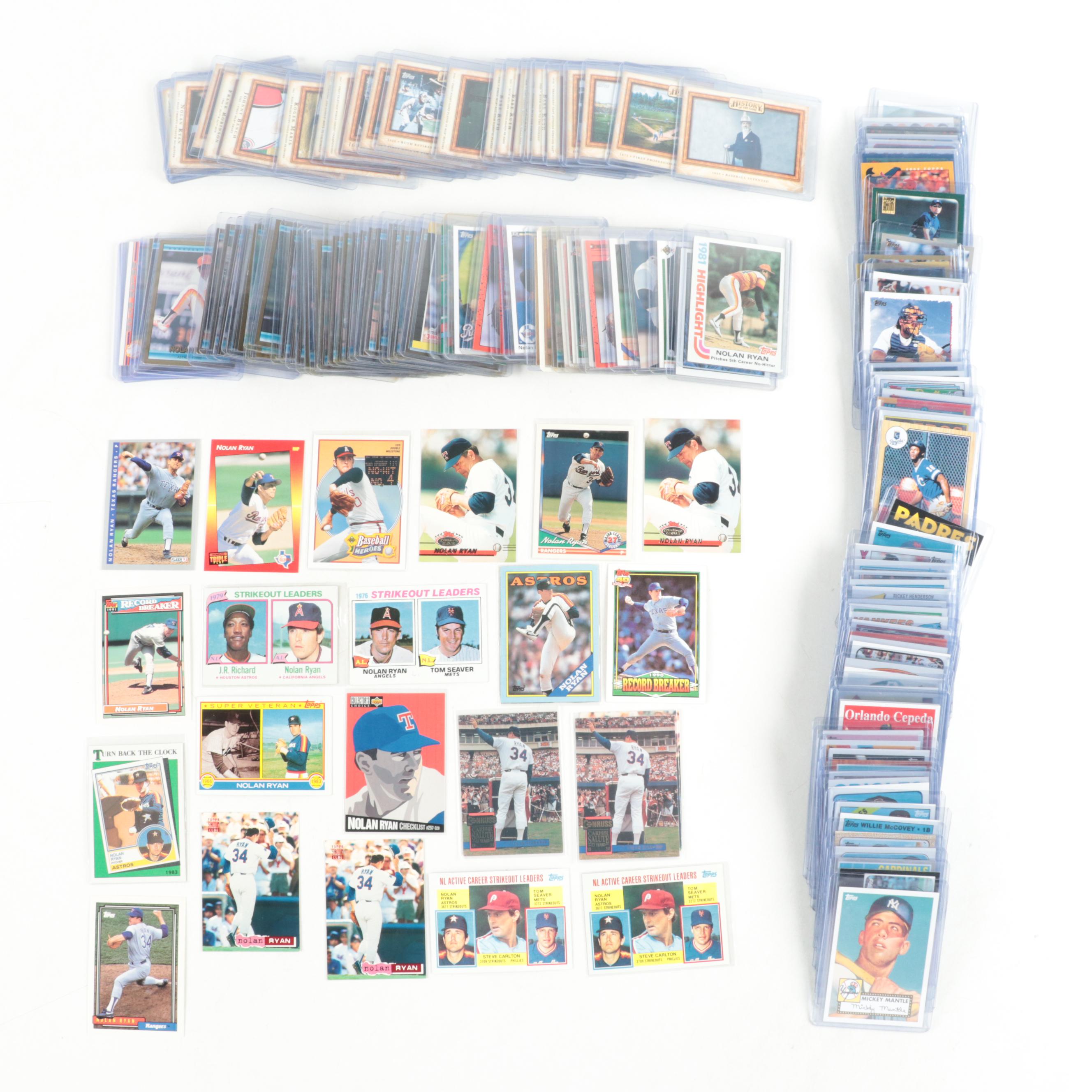 Topps, Other Nolan Ryan Baseball Cards, History Of The Game, More, 1970s–2010s