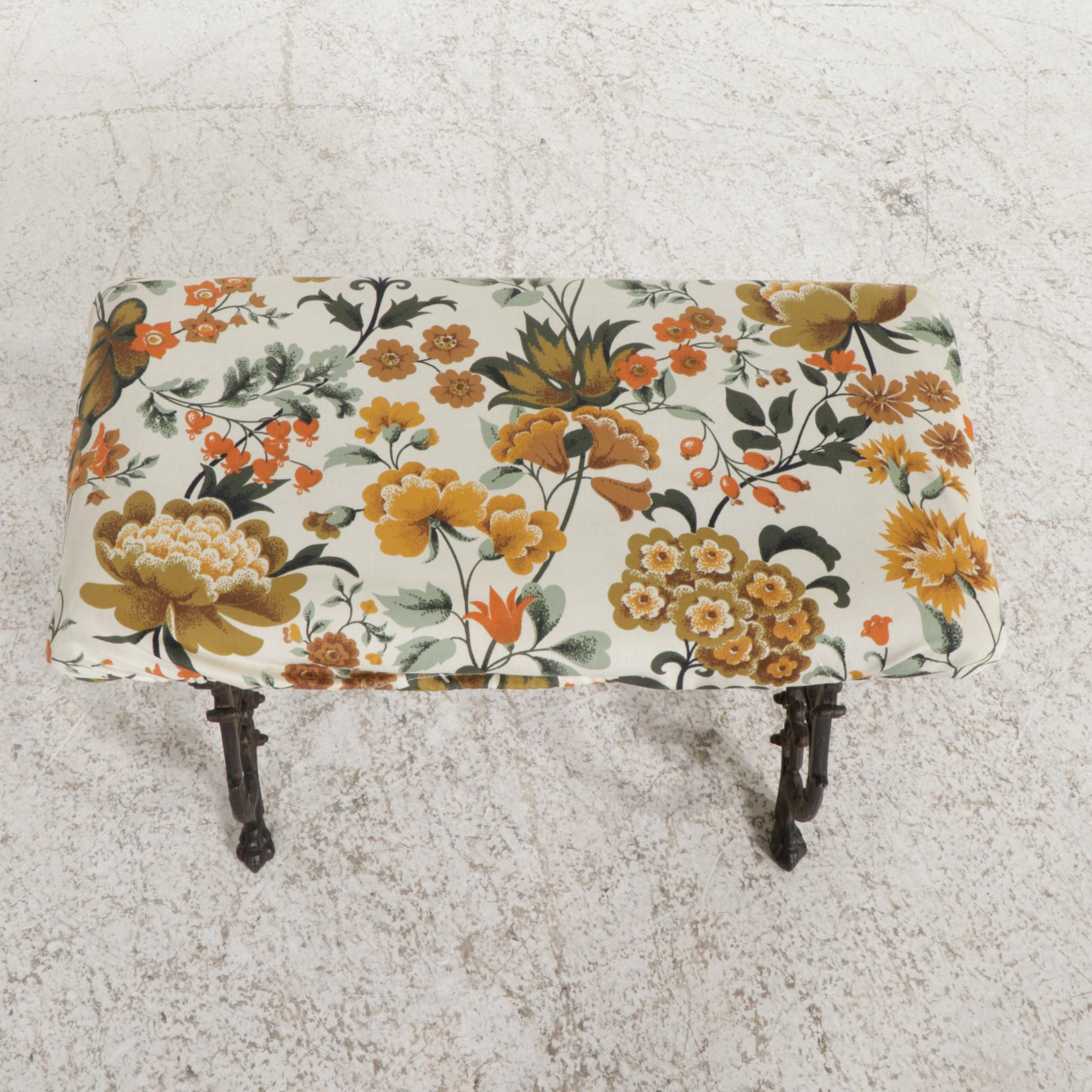 Victorian Cast Iron Piano Bench, Late 19th Century