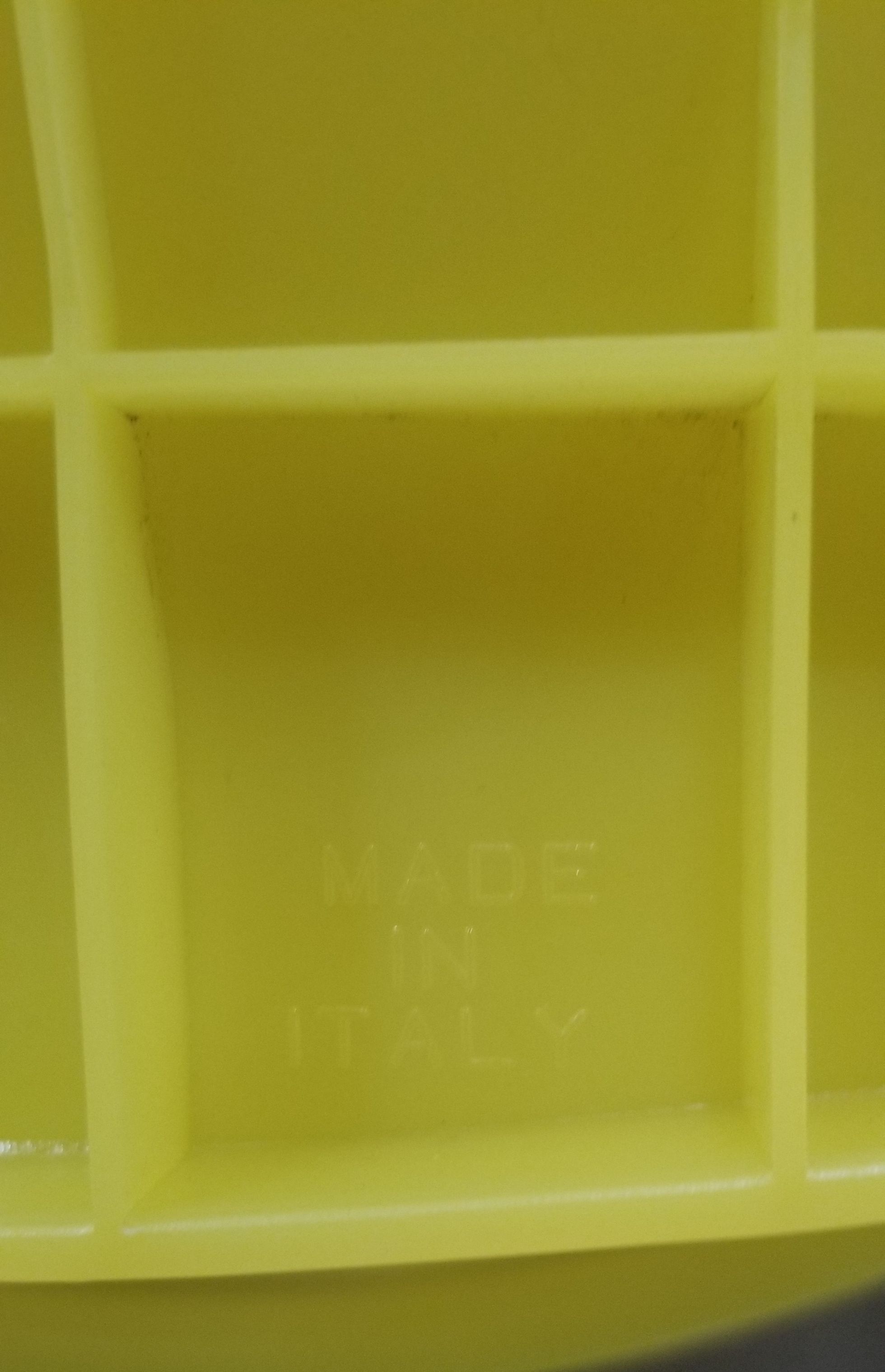 Four Italian Modernist Yellow Plastic and Chromed Metal Cantilever Side Chairs