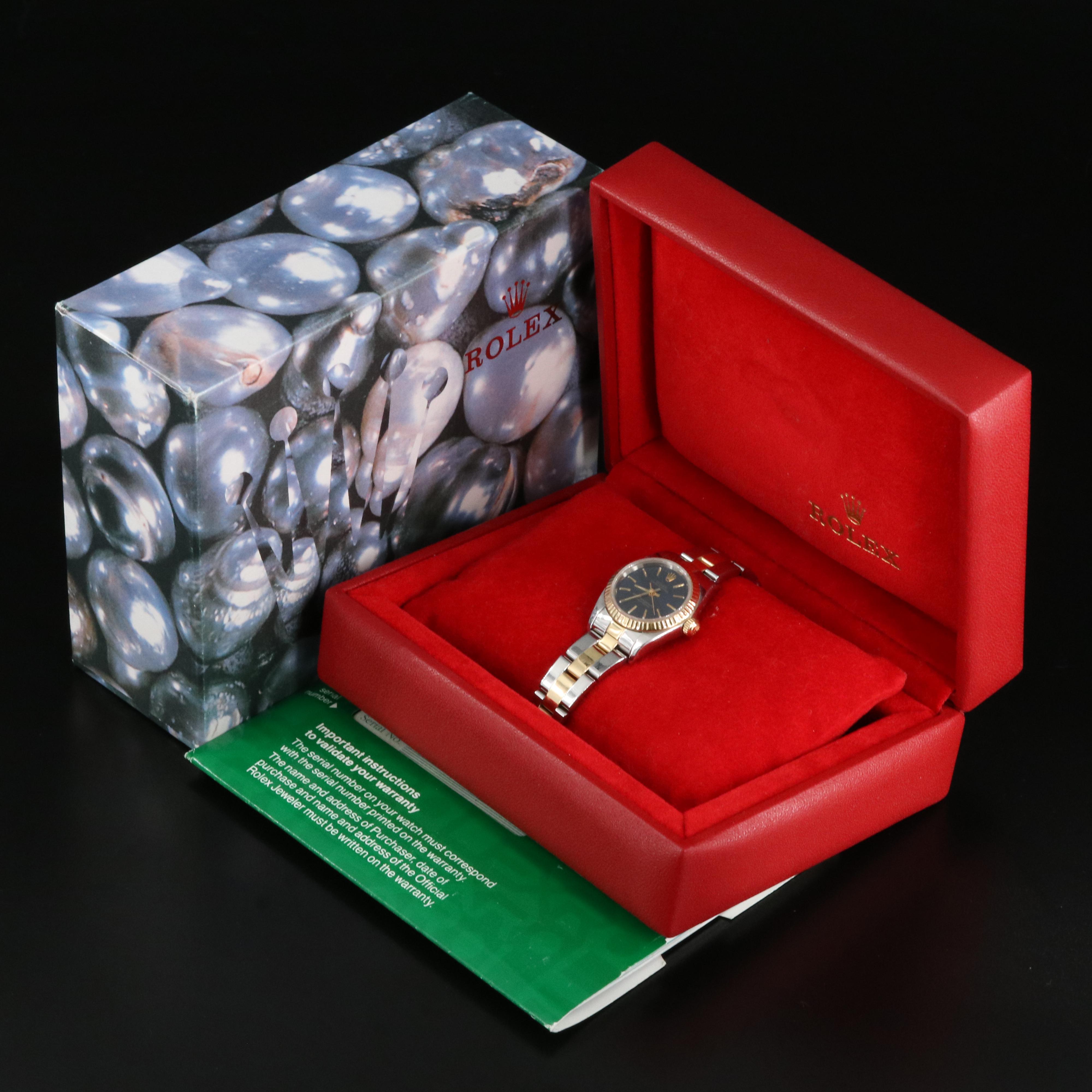 2001 Rolex Oyster Perpetual Blue Dial Watch