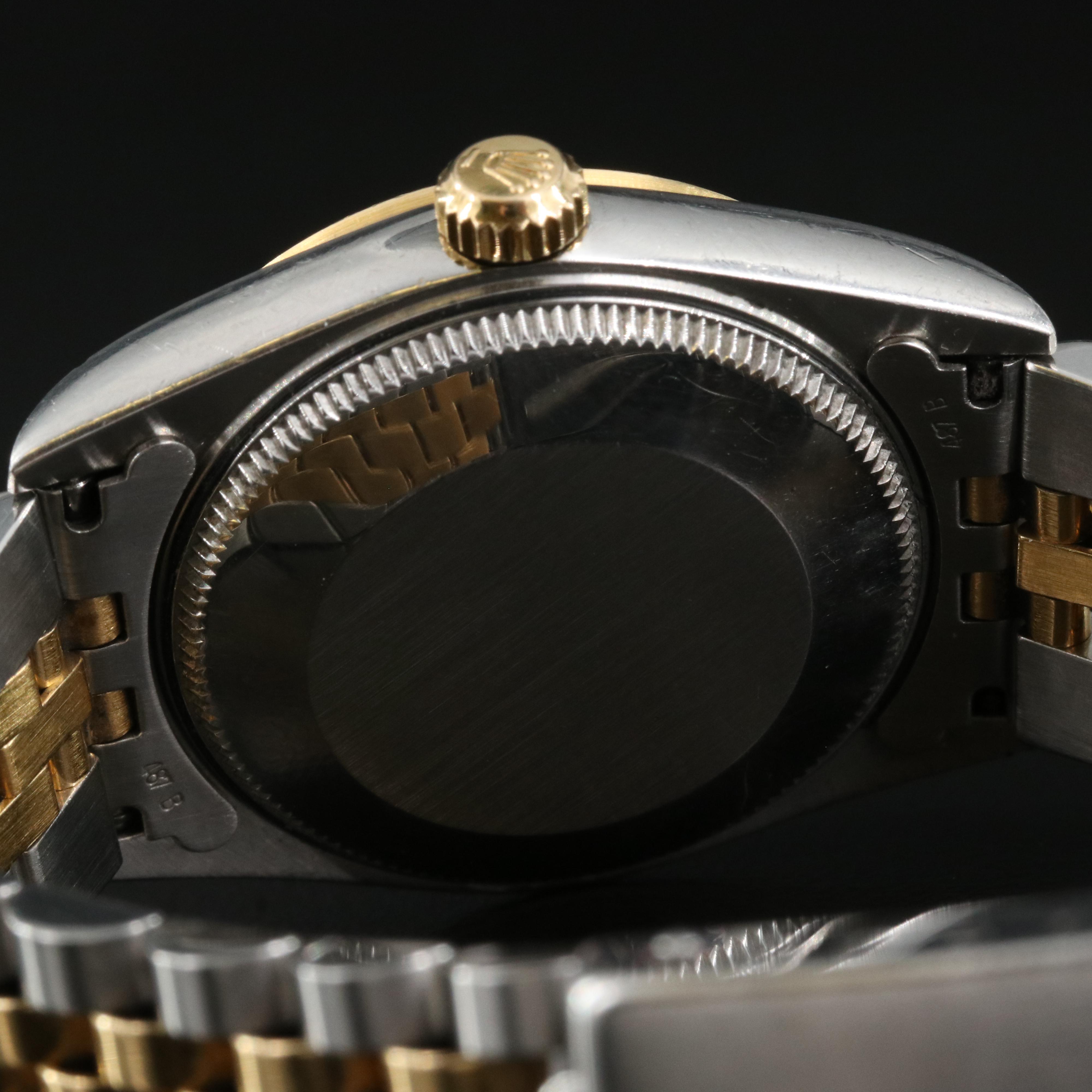 2001 Rolex Datejust Factory Diamond Blue Dial Watch