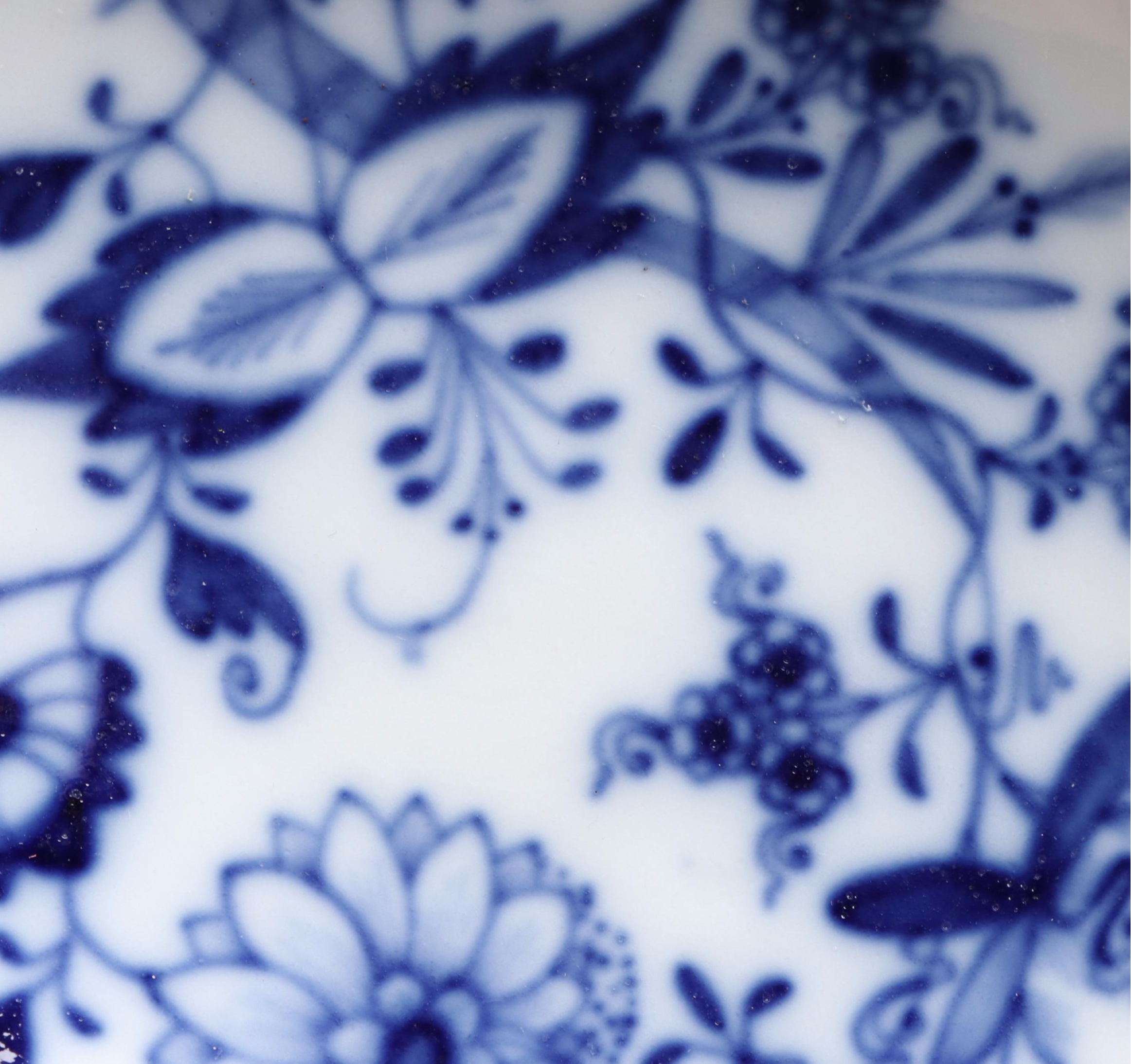 Meissen "Blue Onion" Creamer with Fruit or Sauce Bowls, Late 19th/ Early 20th C.