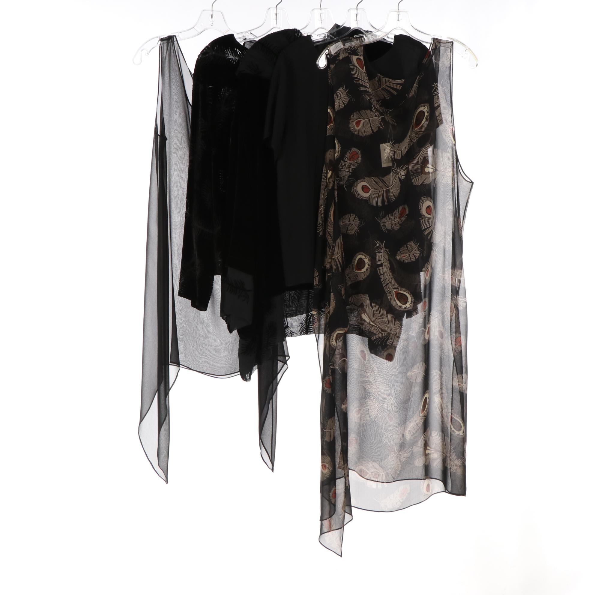 Harari Blouses, Dress, and Jacket in Silk and Velvet
