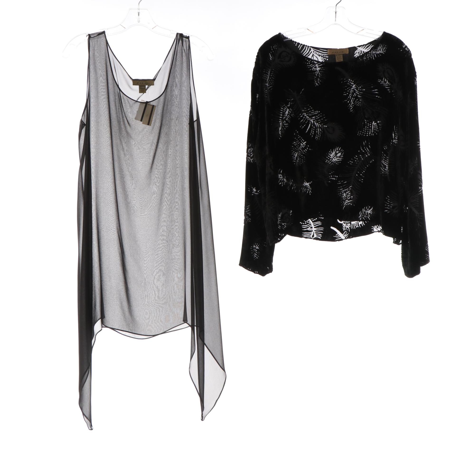 Harari Blouses, Dress, and Jacket in Silk and Velvet