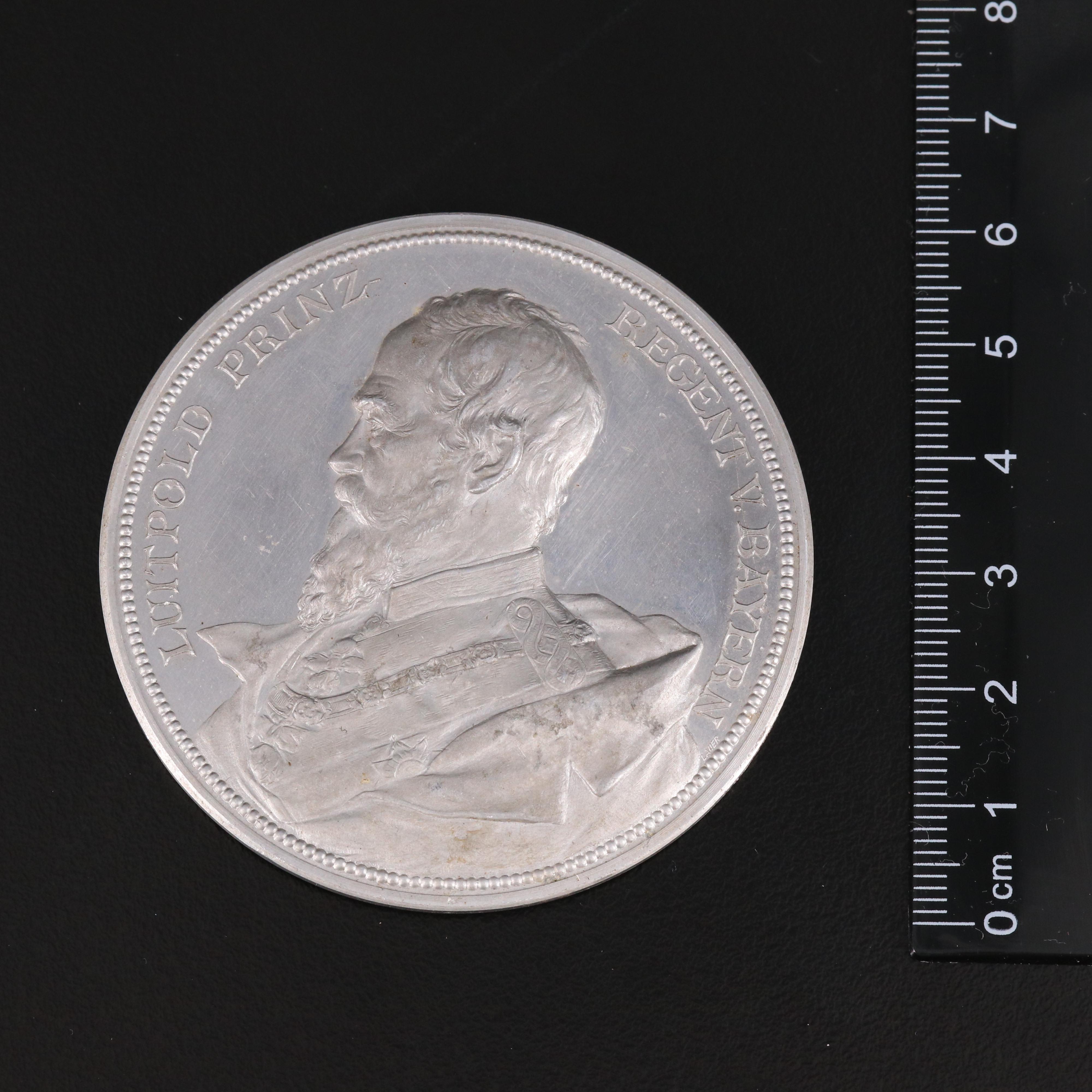 1896 Bavaria Prince Luitpold Aluminum Medal