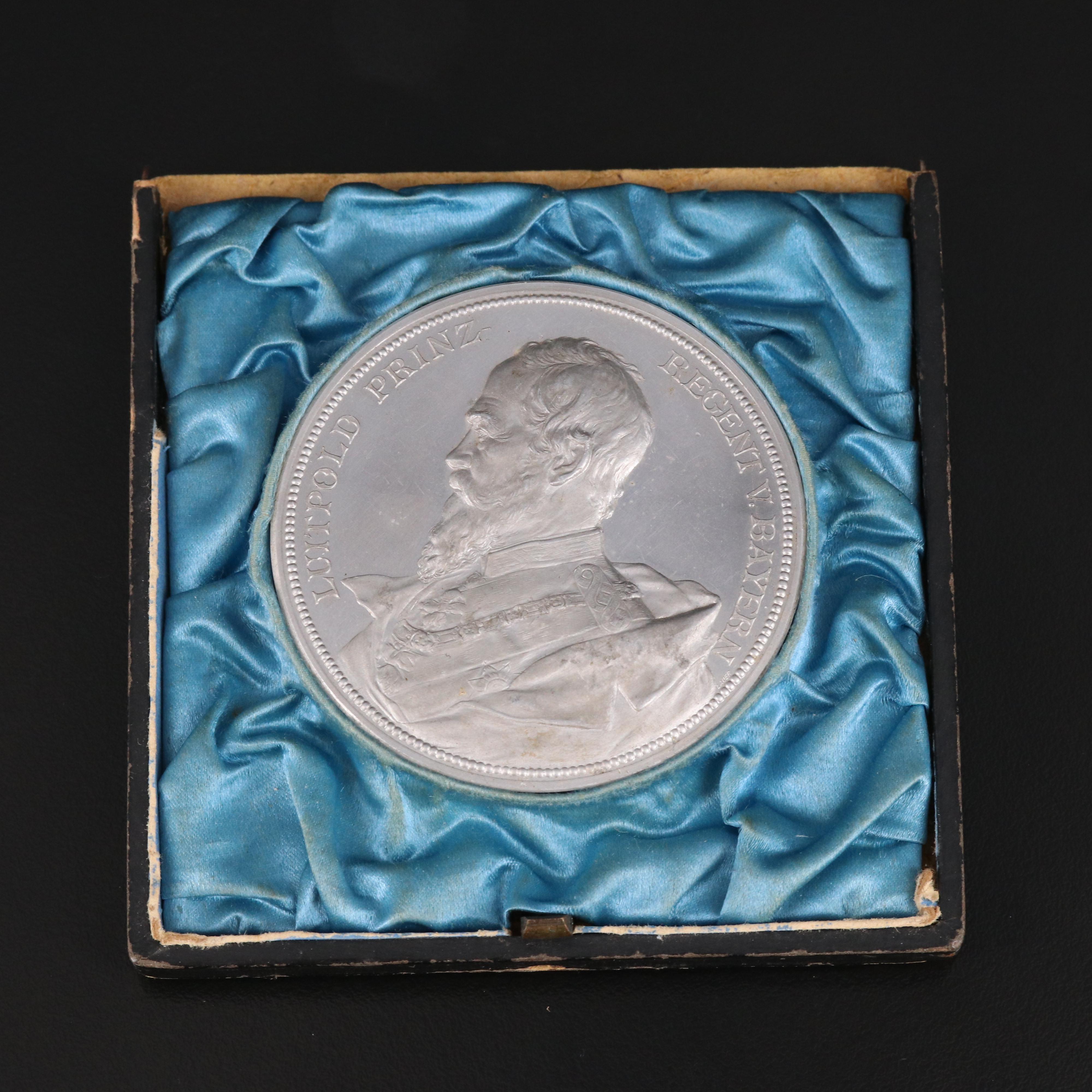 1896 Bavaria Prince Luitpold Aluminum Medal