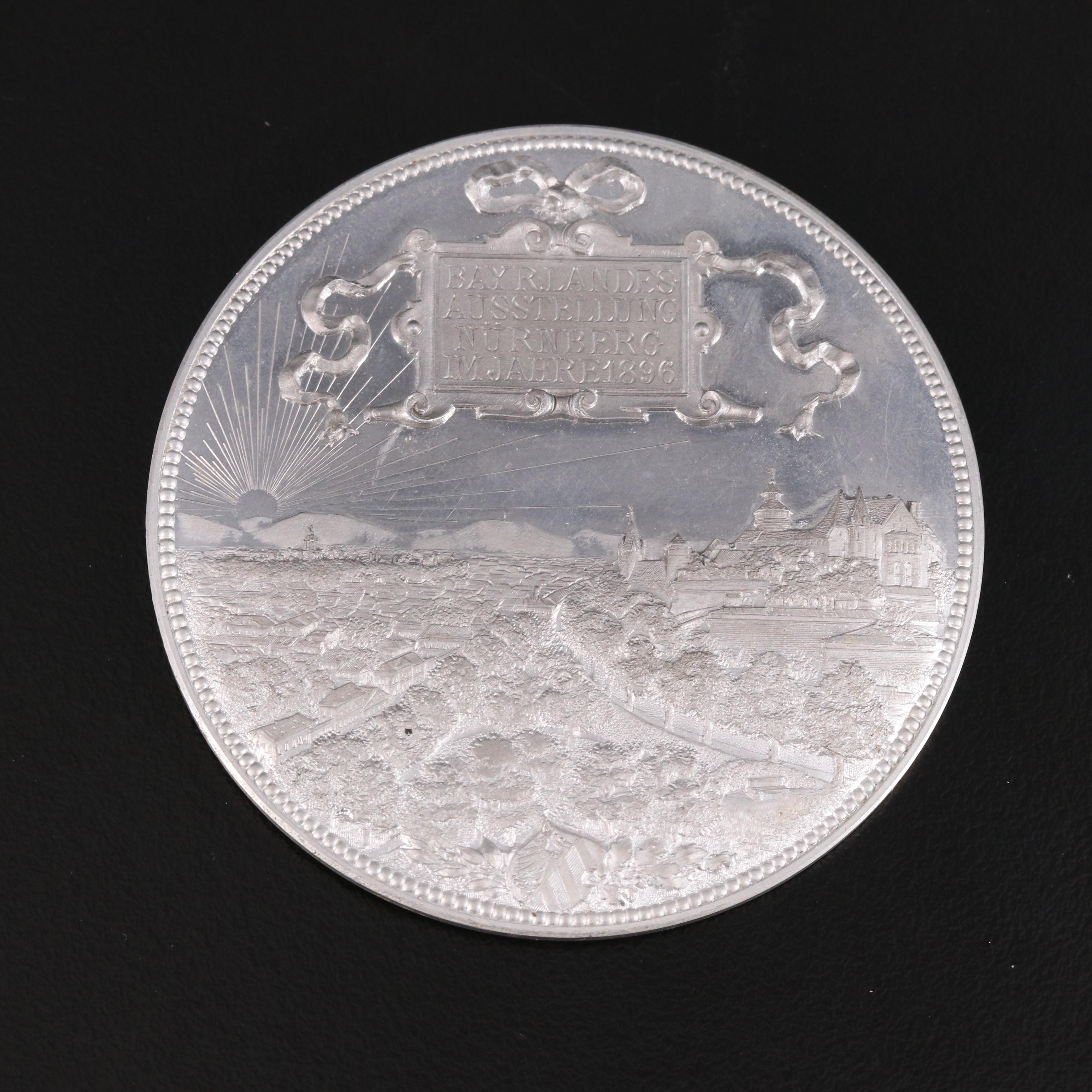 1896 Bavaria Prince Luitpold Aluminum Medal