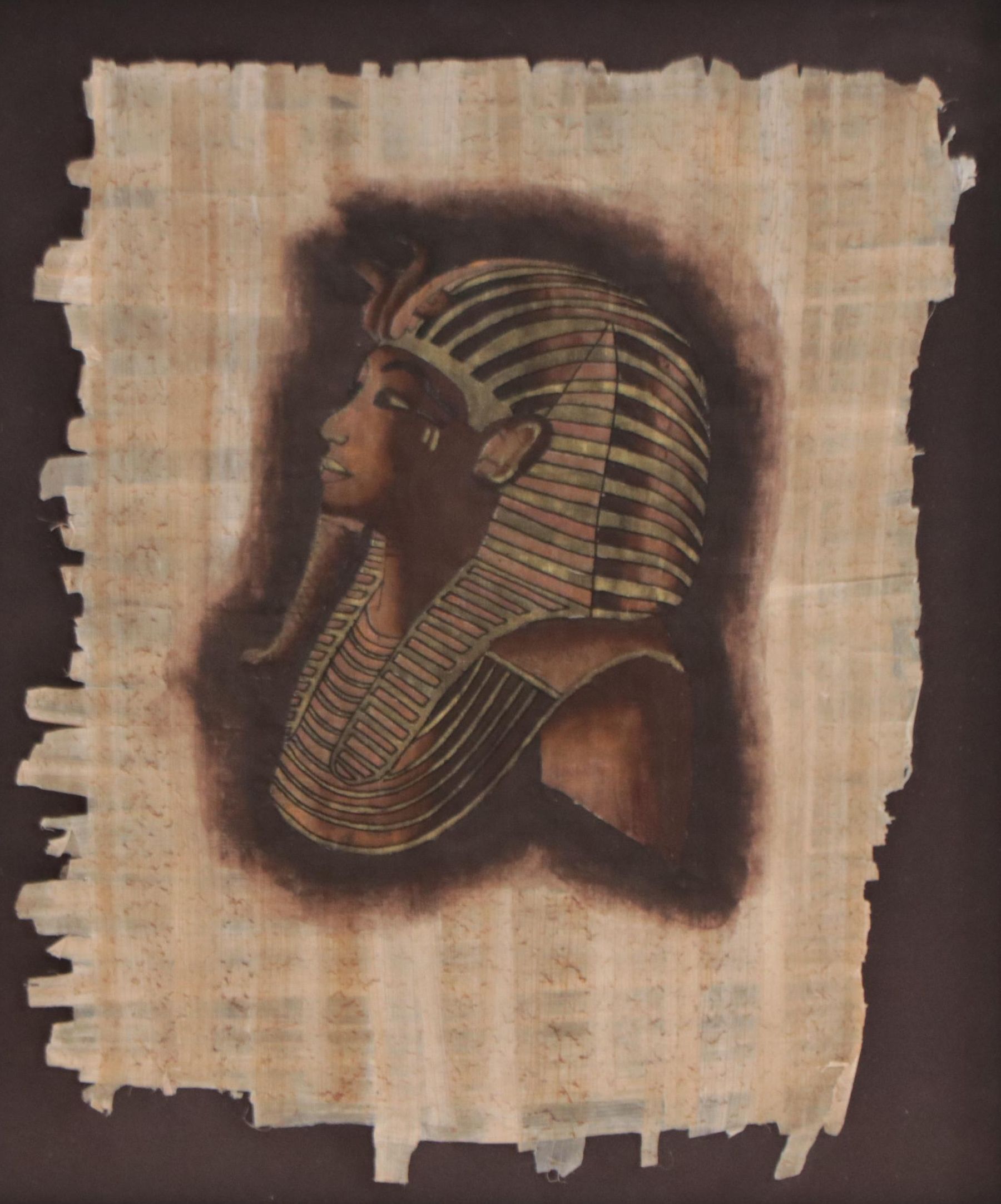 Egyptian Style Acrylic Painting on Papyrus