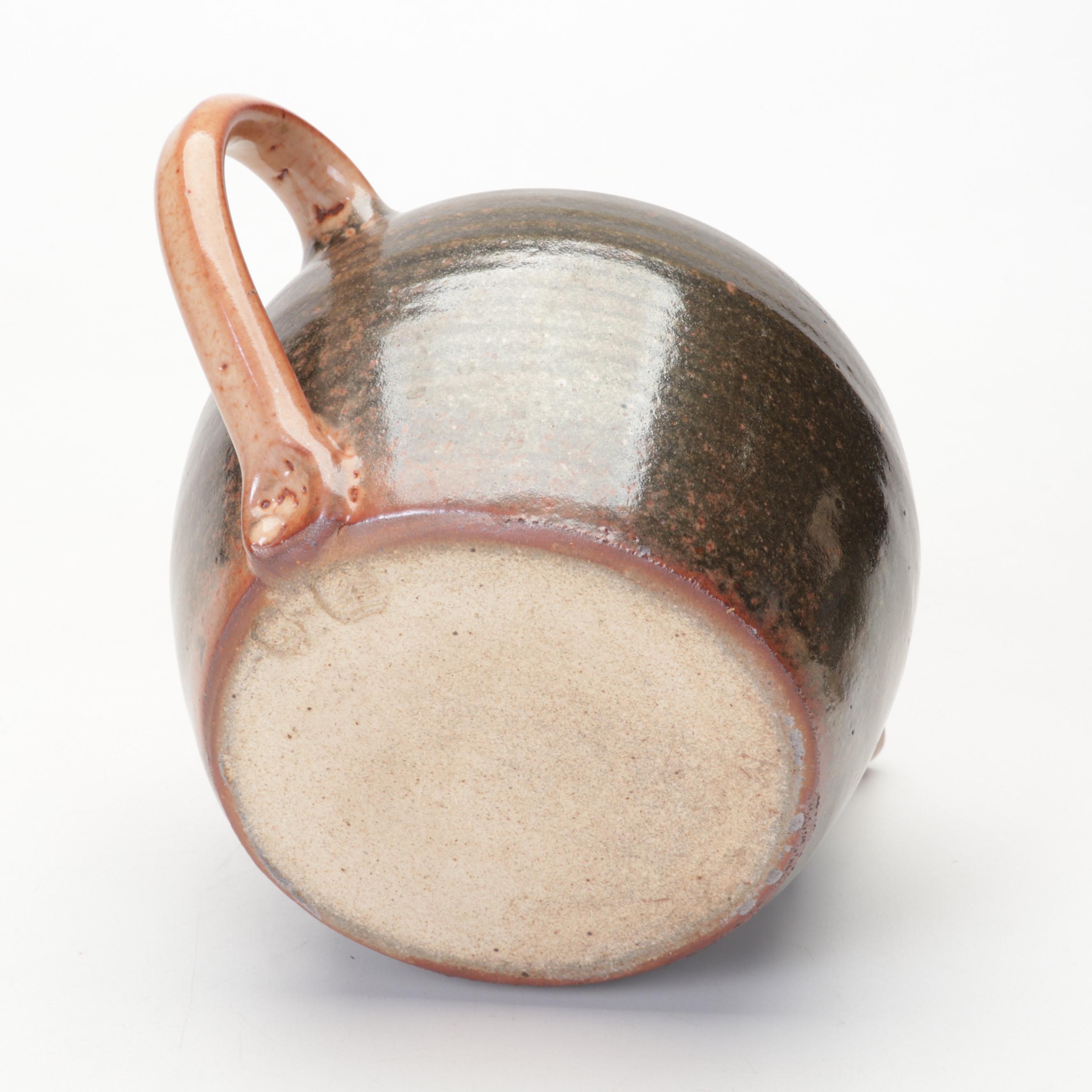 Pine Mills Pottery Teapot With Signed Art Pottery Vases