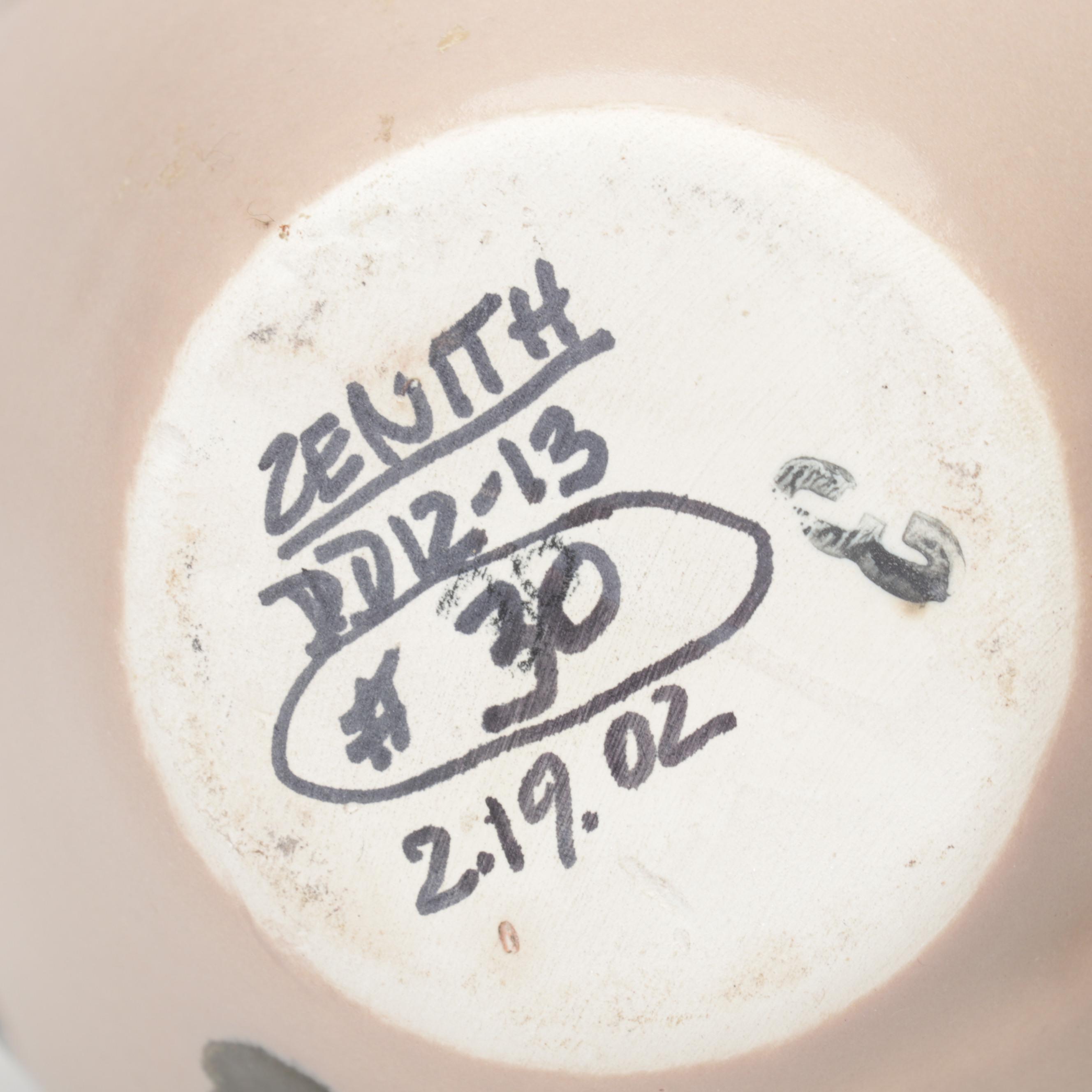 Pine Mills Pottery Teapot With Signed Art Pottery Vases