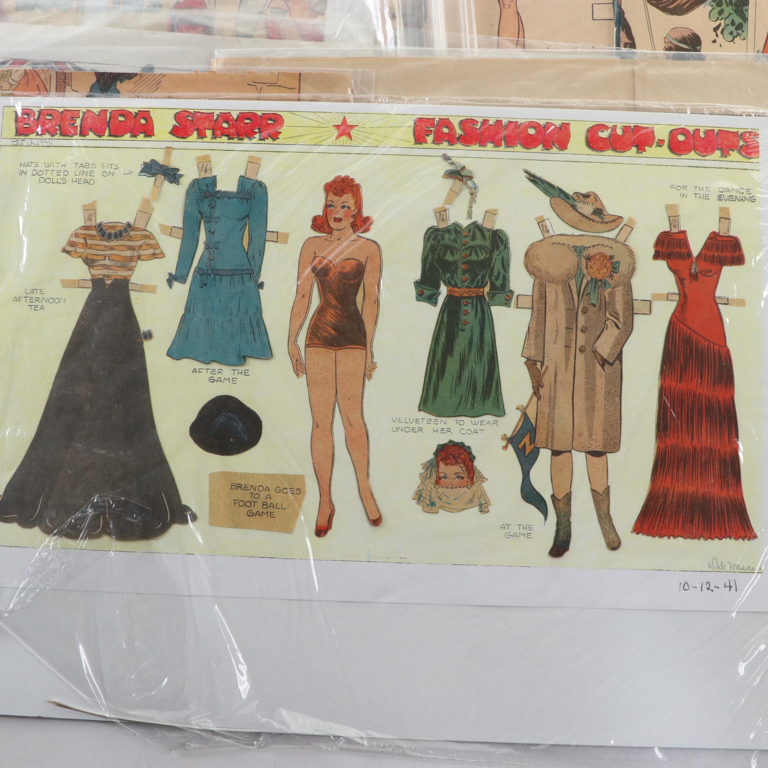 Peaky Blinders, Flash Gordon and More Uncut Newspaper Paper Dolls, Mid-20th C.