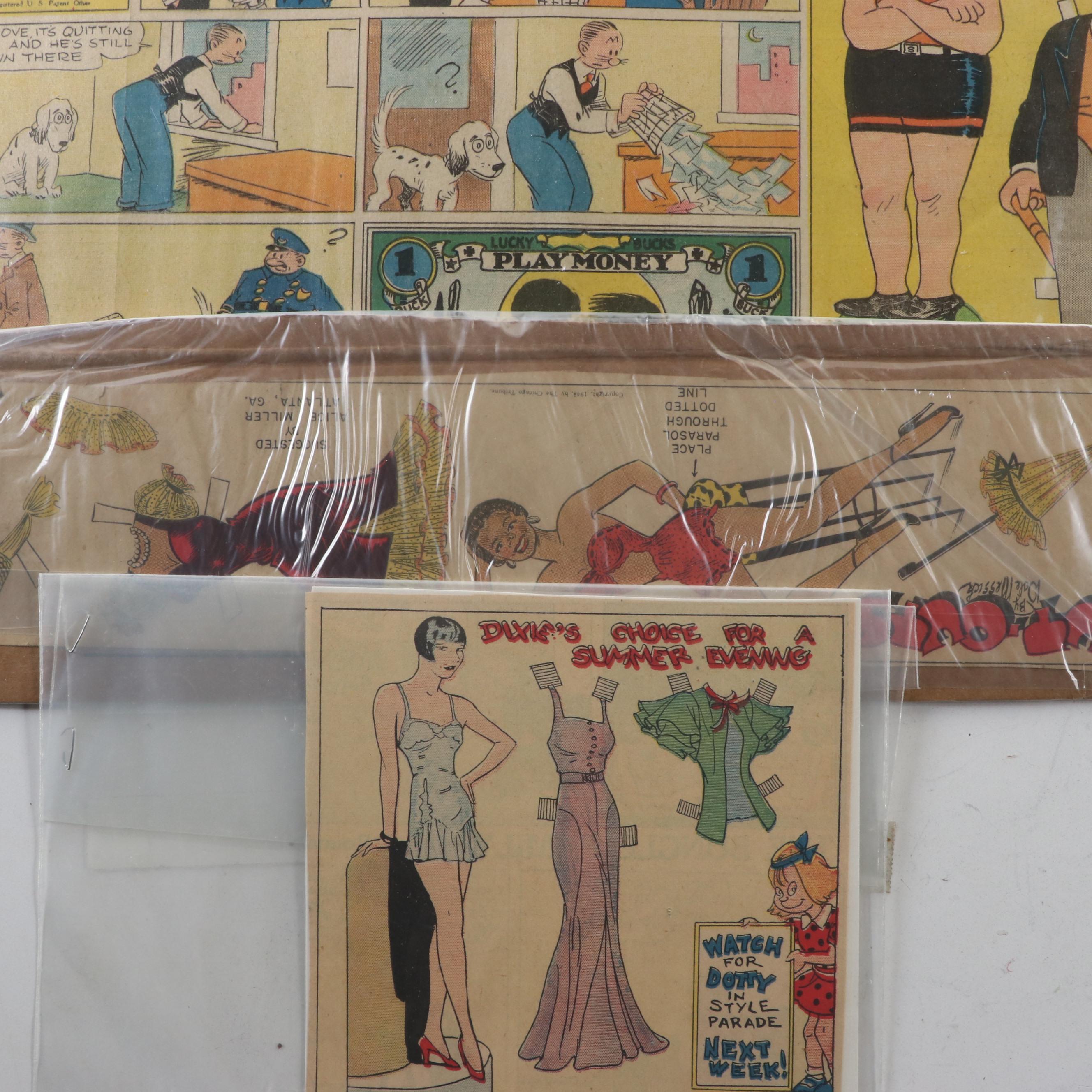 Peaky Blinders, Flash Gordon and More Uncut Newspaper Paper Dolls, Mid-20th C.