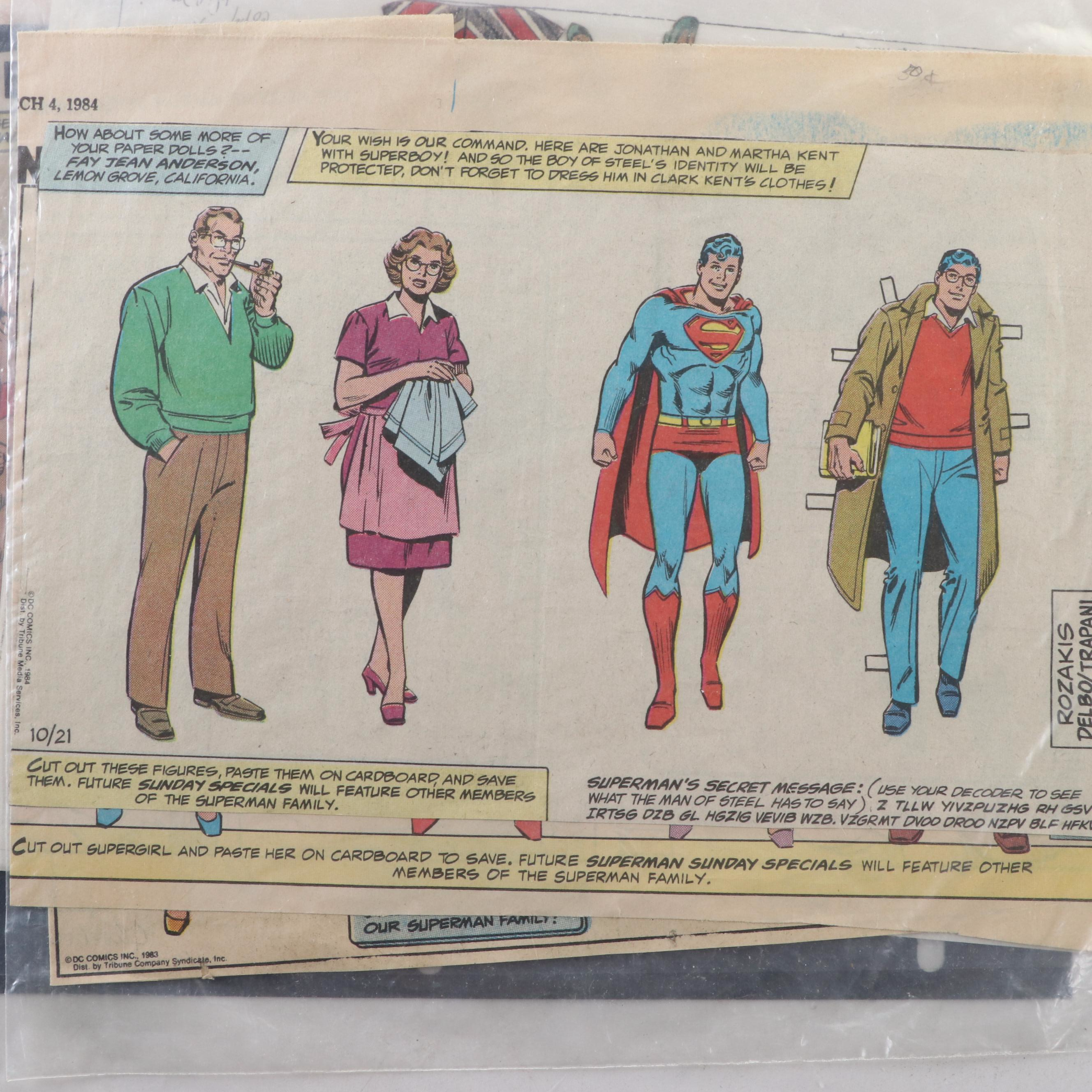 Peaky Blinders, Flash Gordon and More Uncut Newspaper Paper Dolls, Mid-20th C.