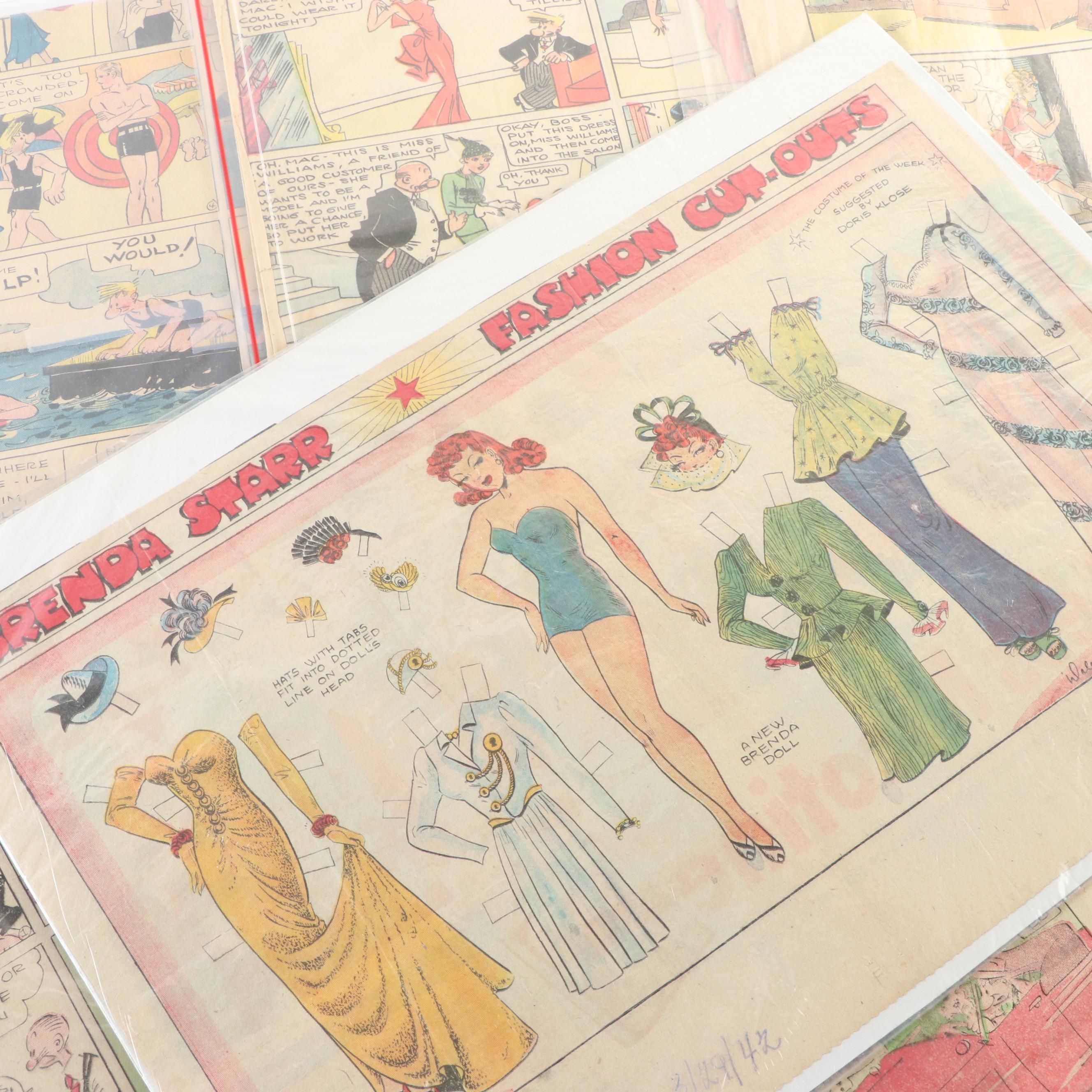Peaky Blinders, Flash Gordon and More Uncut Newspaper Paper Dolls, Mid-20th C.