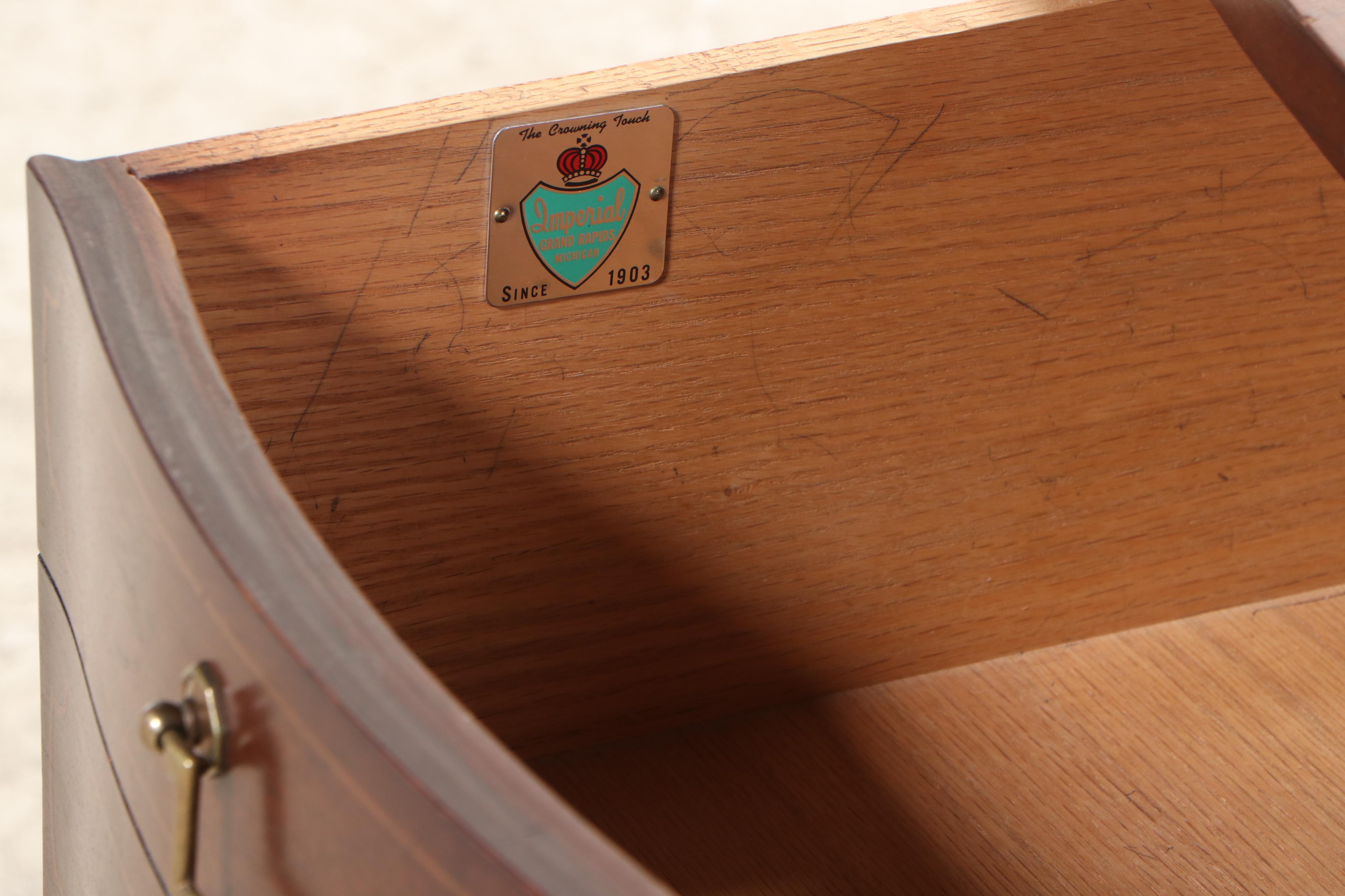 Imperial Furniture Federal Style Mahogany and String-Inlaid Side Table