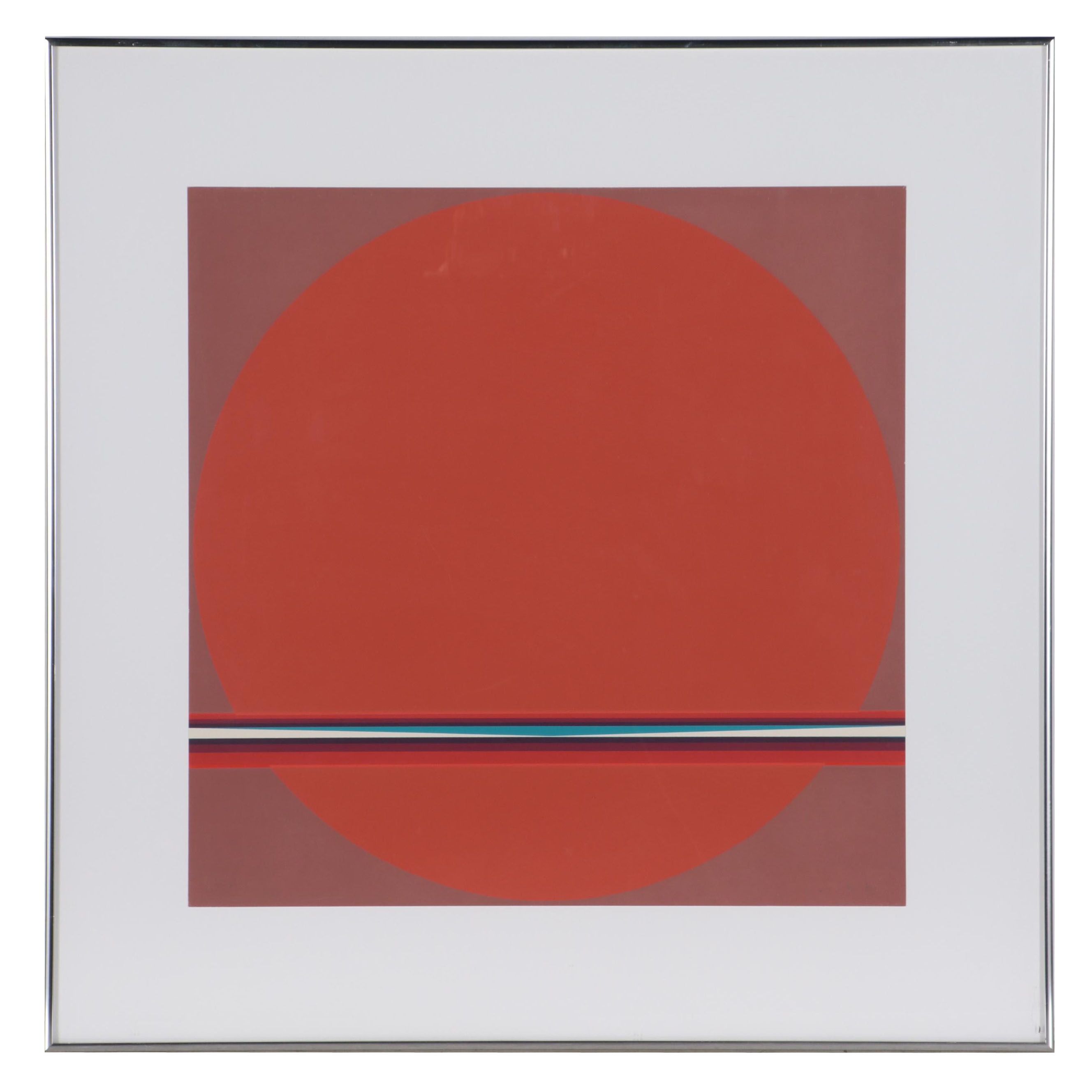 Lothar Quinte Abstract Minimalist Serigraph, Circa 1970