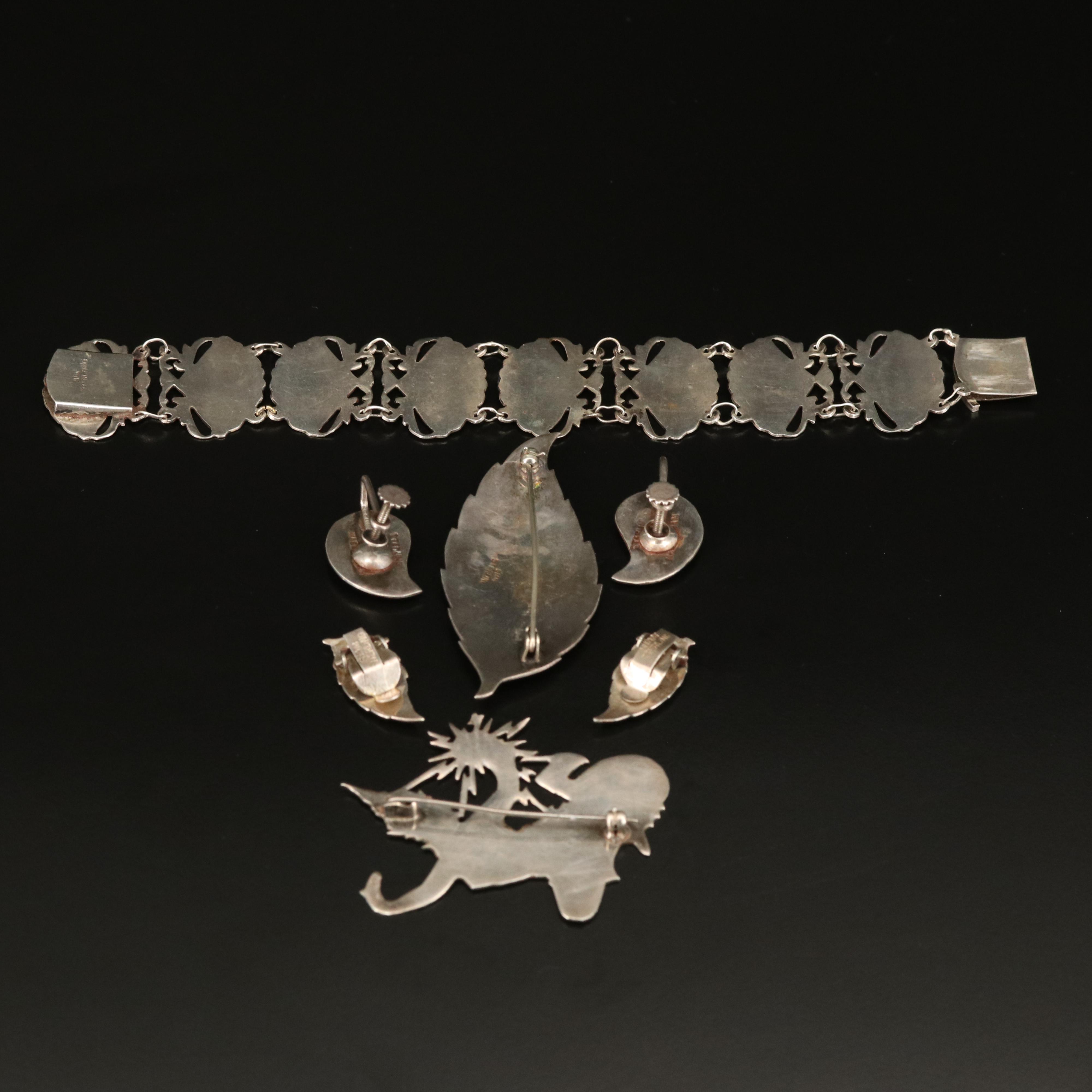 Sterling Thai Niello Dancer Jewelry Selection