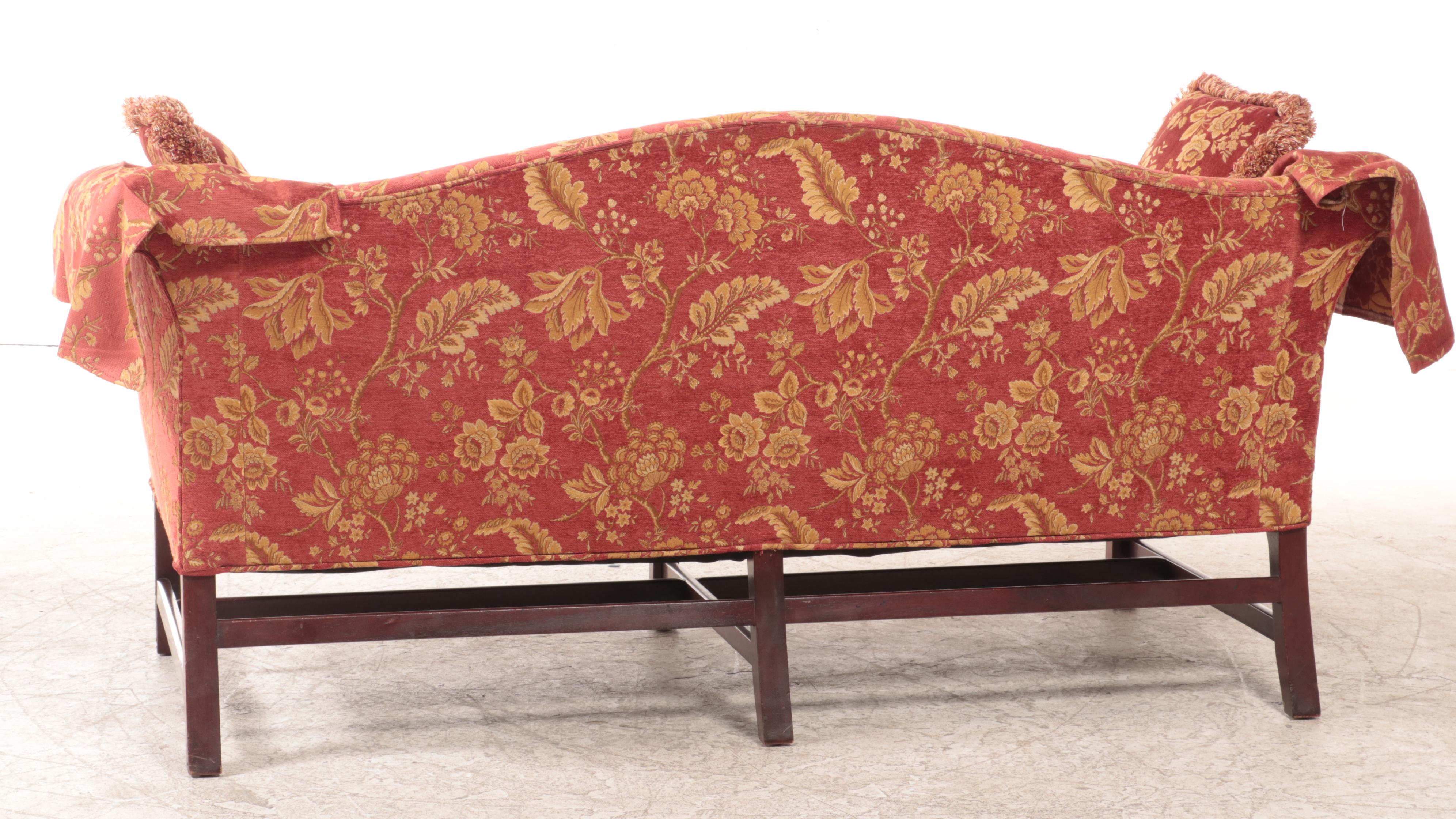 Kittinger "Colonial Williamsburg" Chippendale Style Upholstered Mahogany Sofa