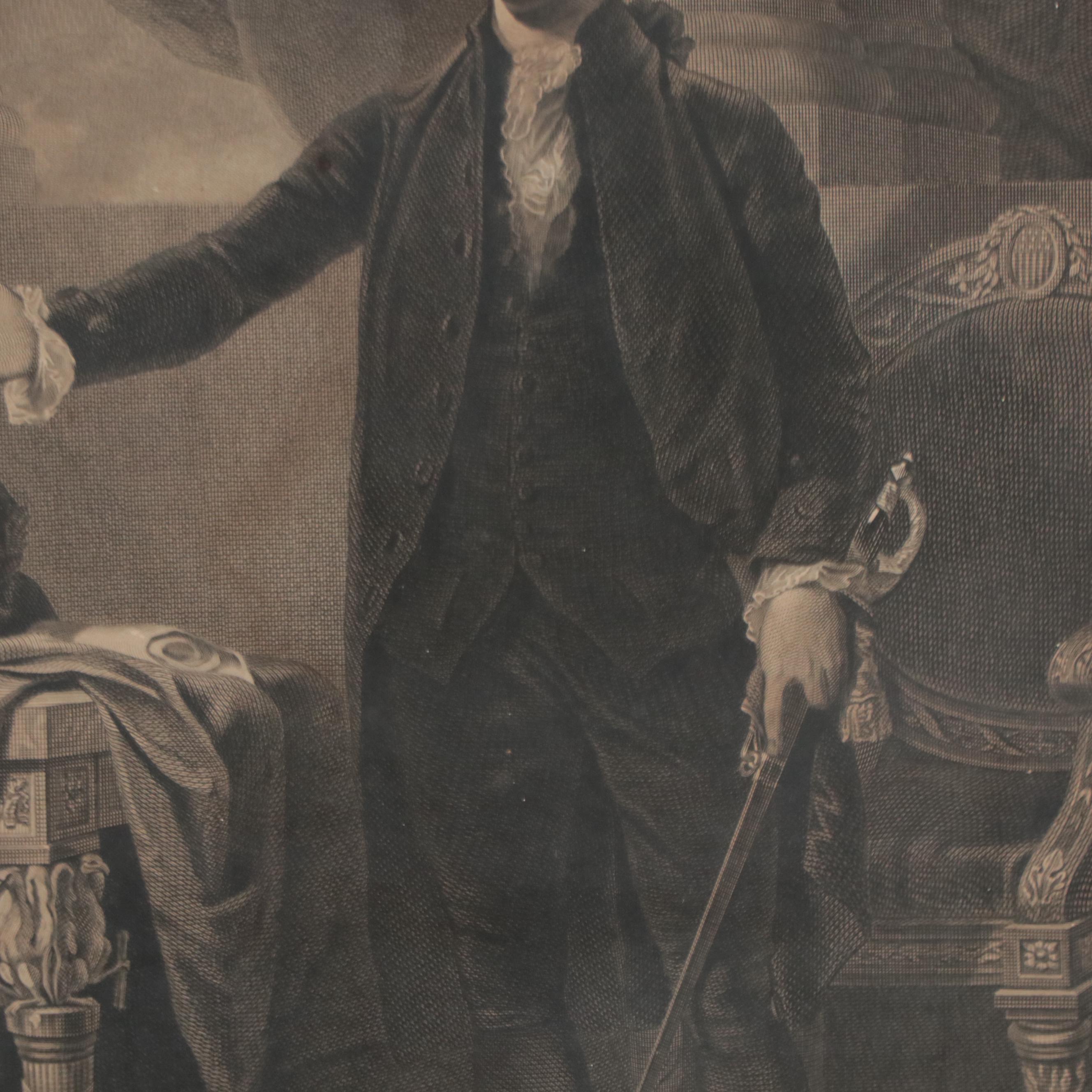 Waterman Lilly Ormsby Steel Engraving of George Washington