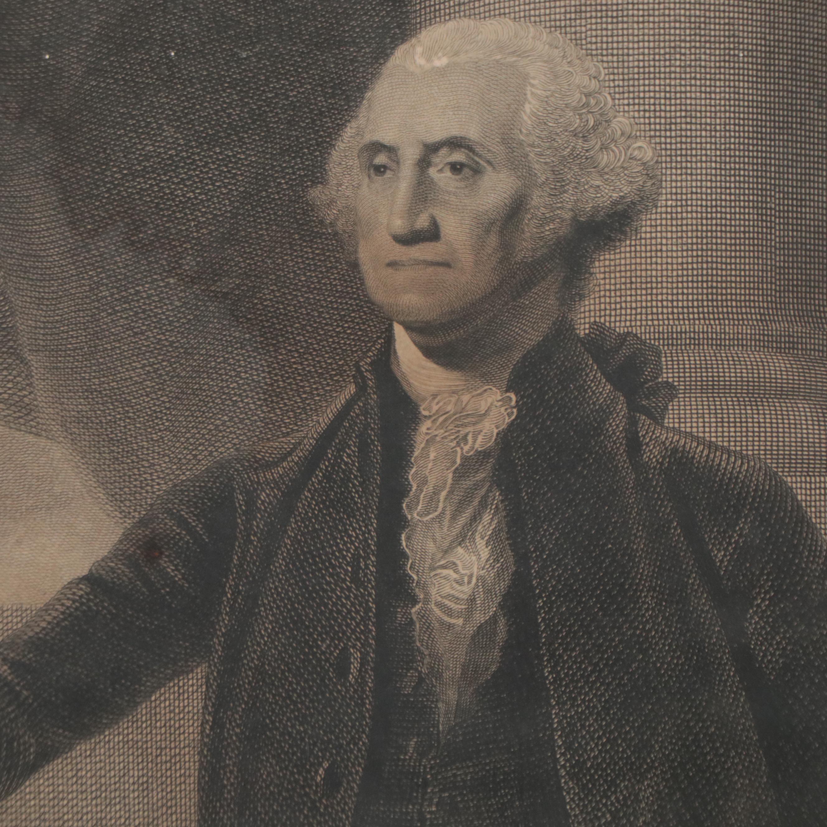 Waterman Lilly Ormsby Steel Engraving of George Washington