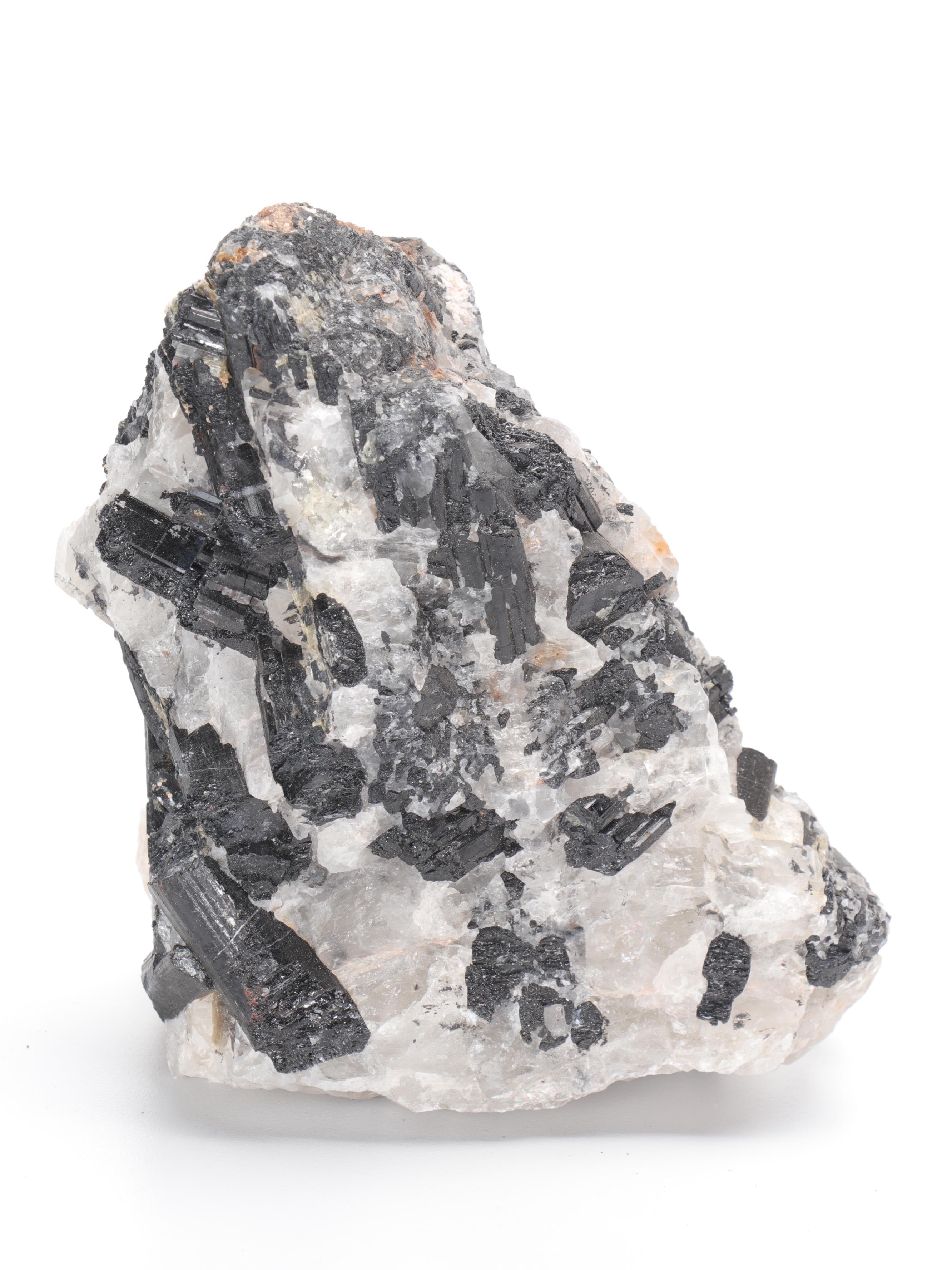 Rough Tourmalinated Quartz, Black Tourmaline, Azurite, and Muscovite Specimens