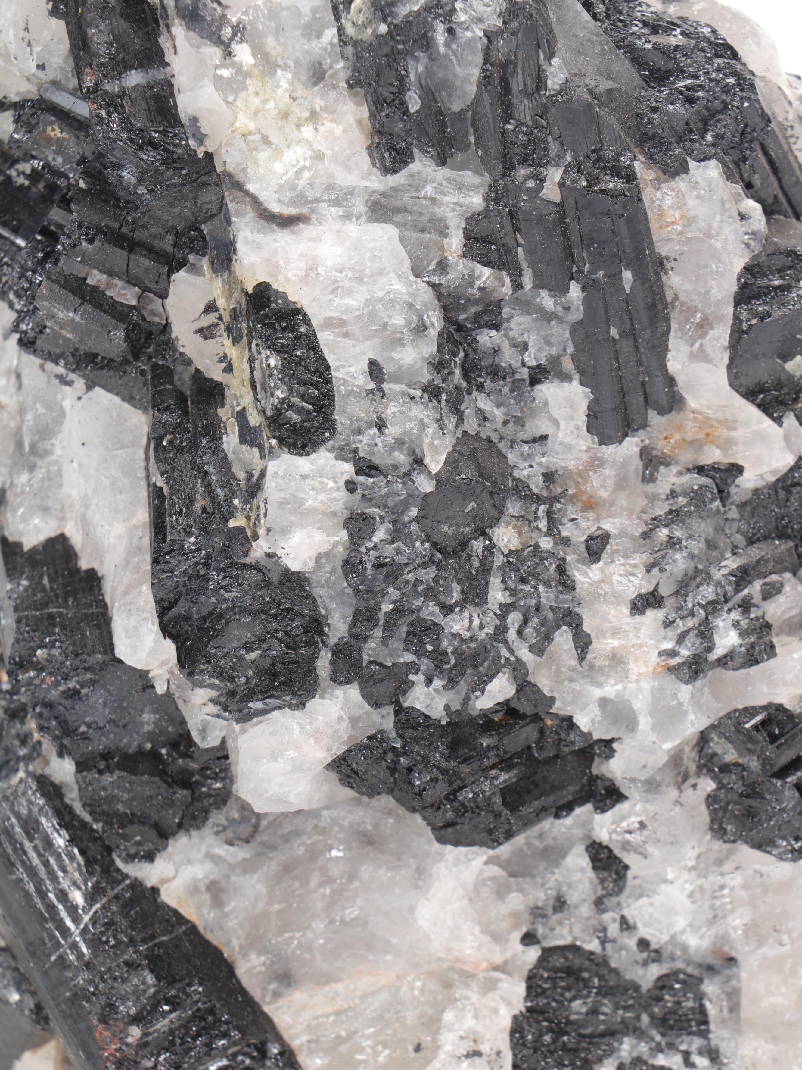 Rough Tourmalinated Quartz, Black Tourmaline, Azurite, and Muscovite Specimens