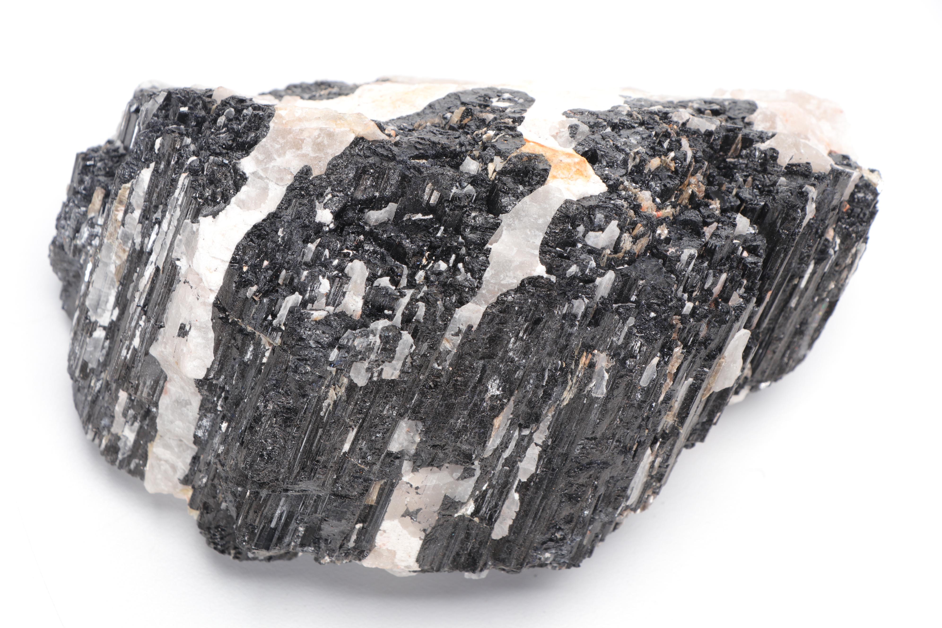 Rough Tourmalinated Quartz, Black Tourmaline, Azurite, and Muscovite Specimens