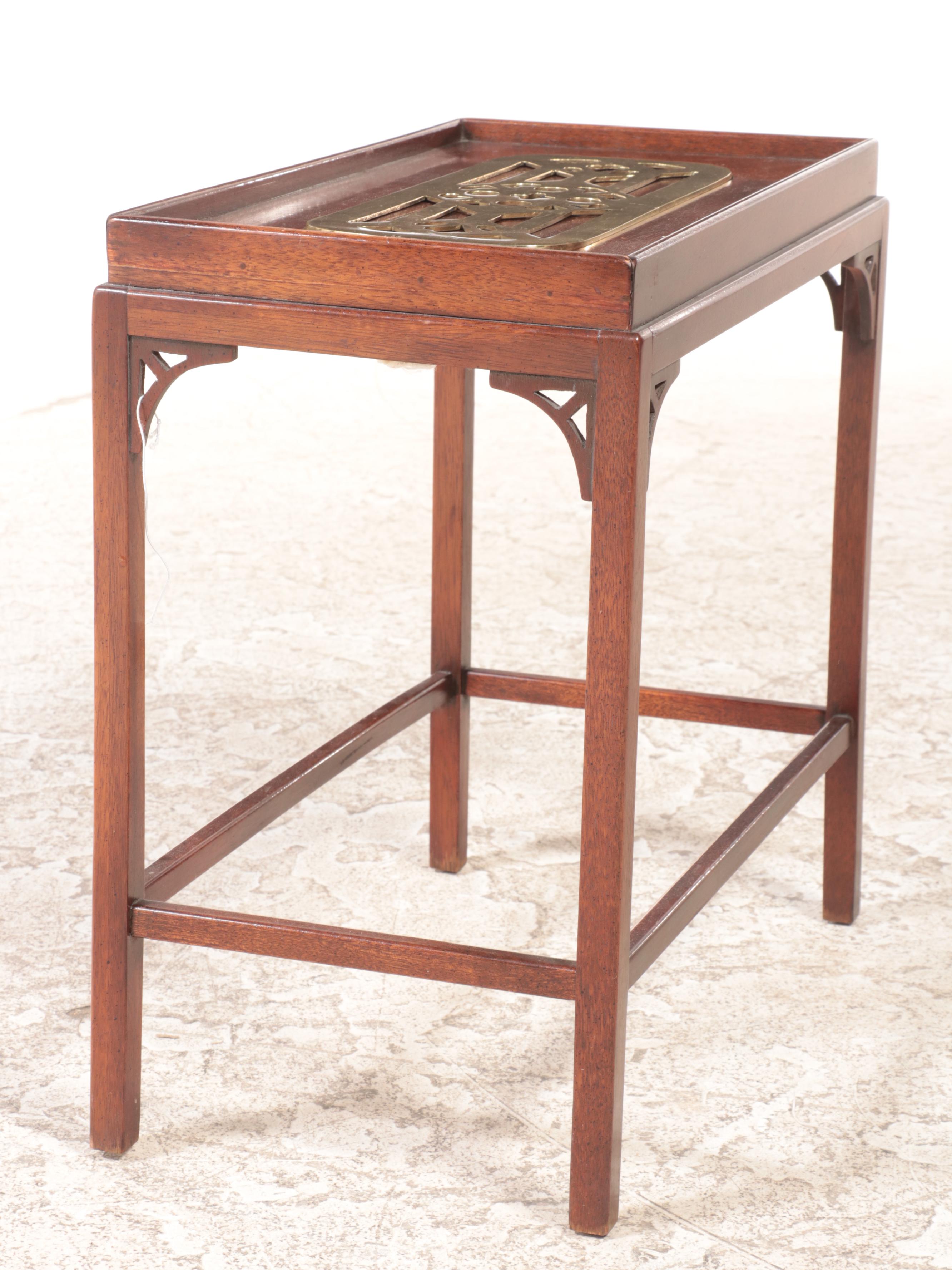 Baker "Historic Charleston" Brass-Mounted Mahogany Side Table, Late 20th Century