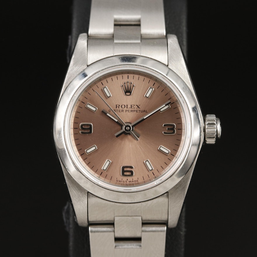 2004 Rolex Oyster Perpetual Salmon Dial Wristwatch