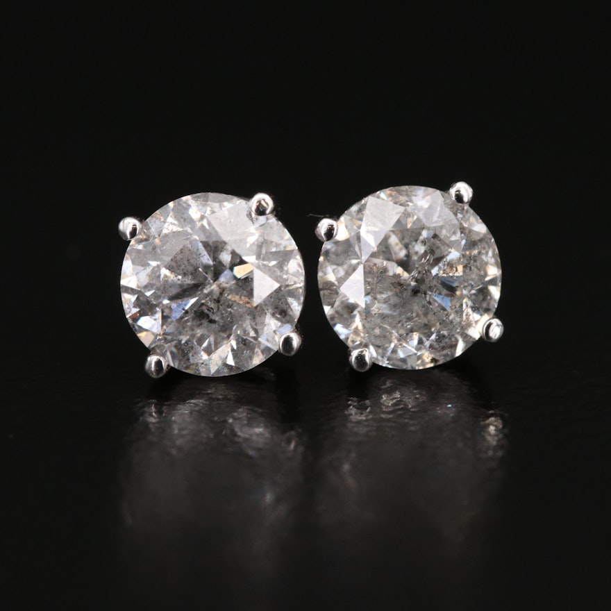 14K 2.59 CTW Diamond Stud Earrings