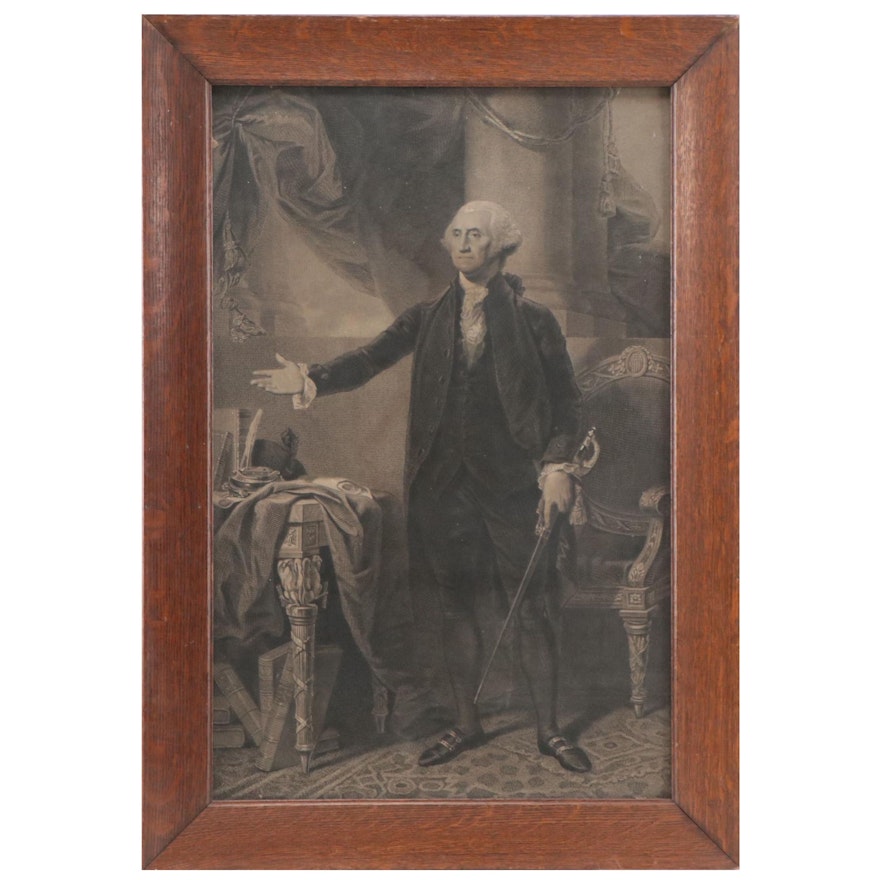Waterman Lilly Ormsby Steel Engraving of George Washington