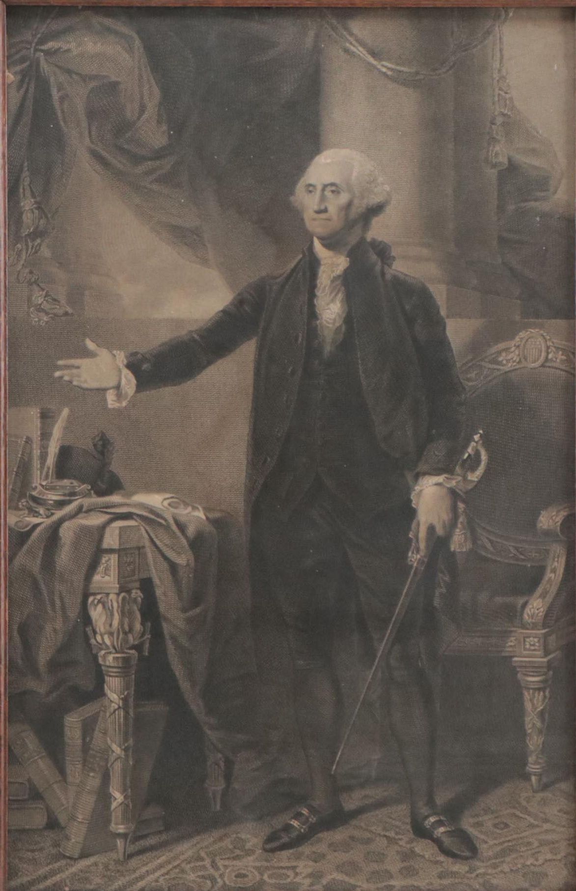 Waterman Lilly Ormsby Steel Engraving of George Washington