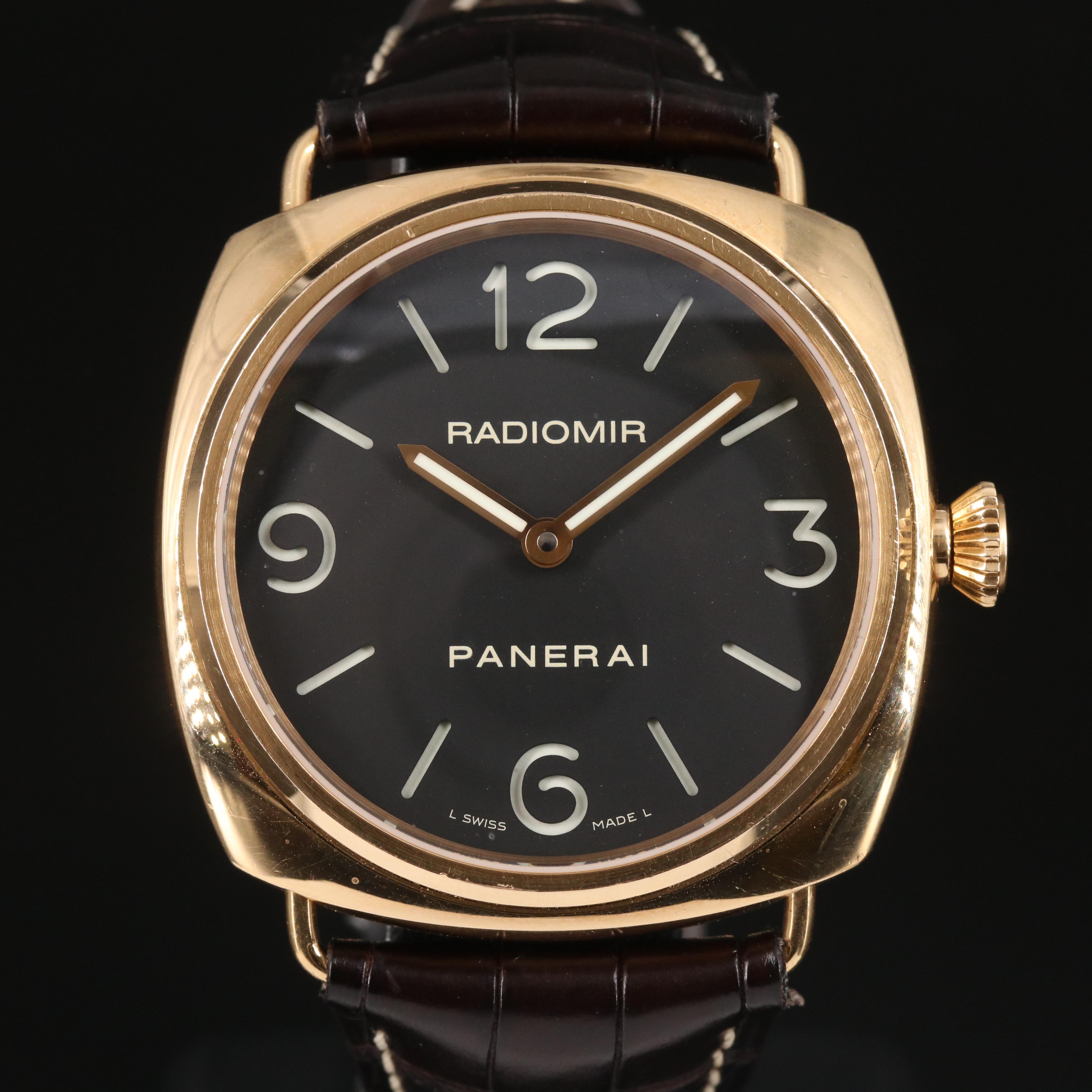18K Panerai Radiomir Base Hand Wind Watch