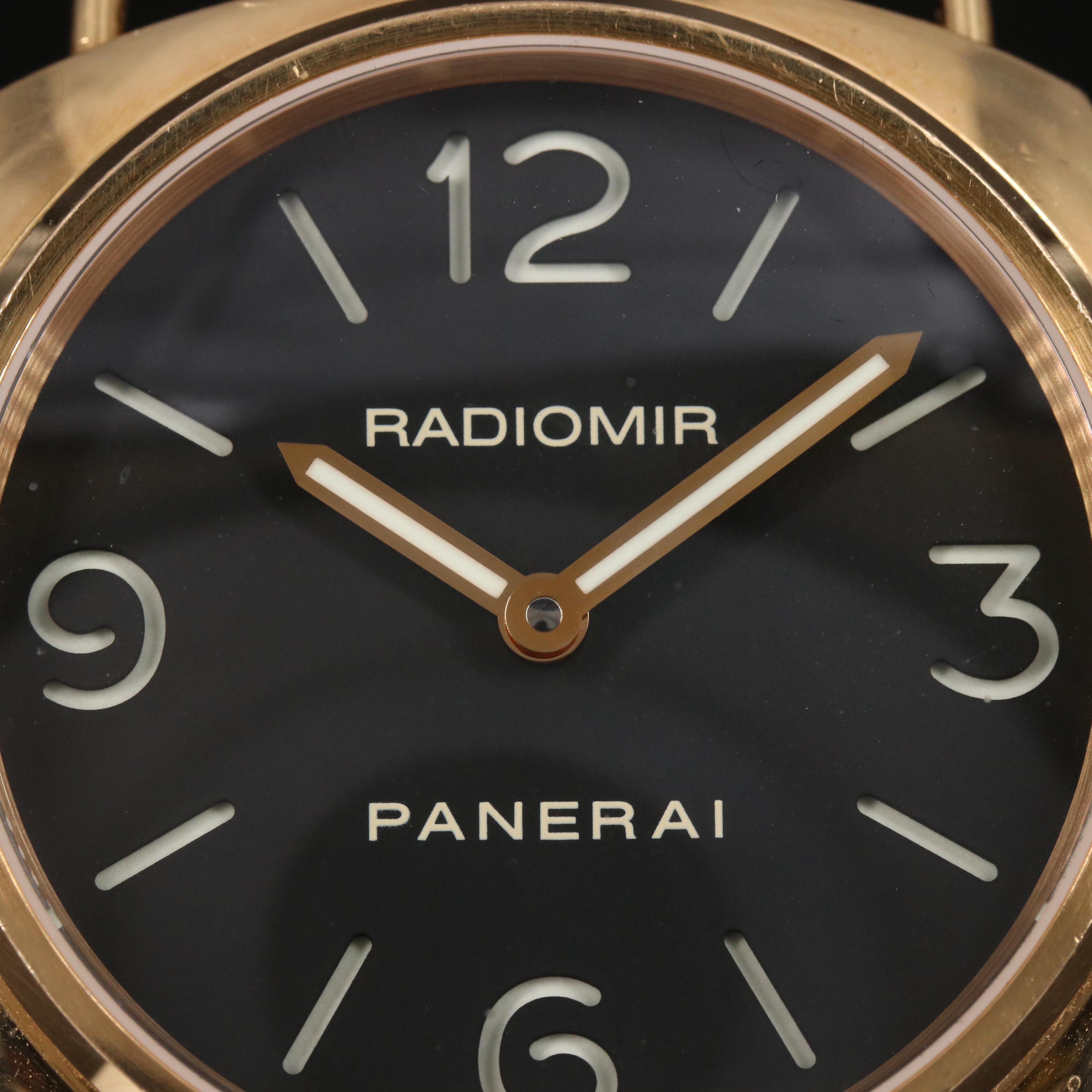 18K Panerai Radiomir Base Hand Wind Watch