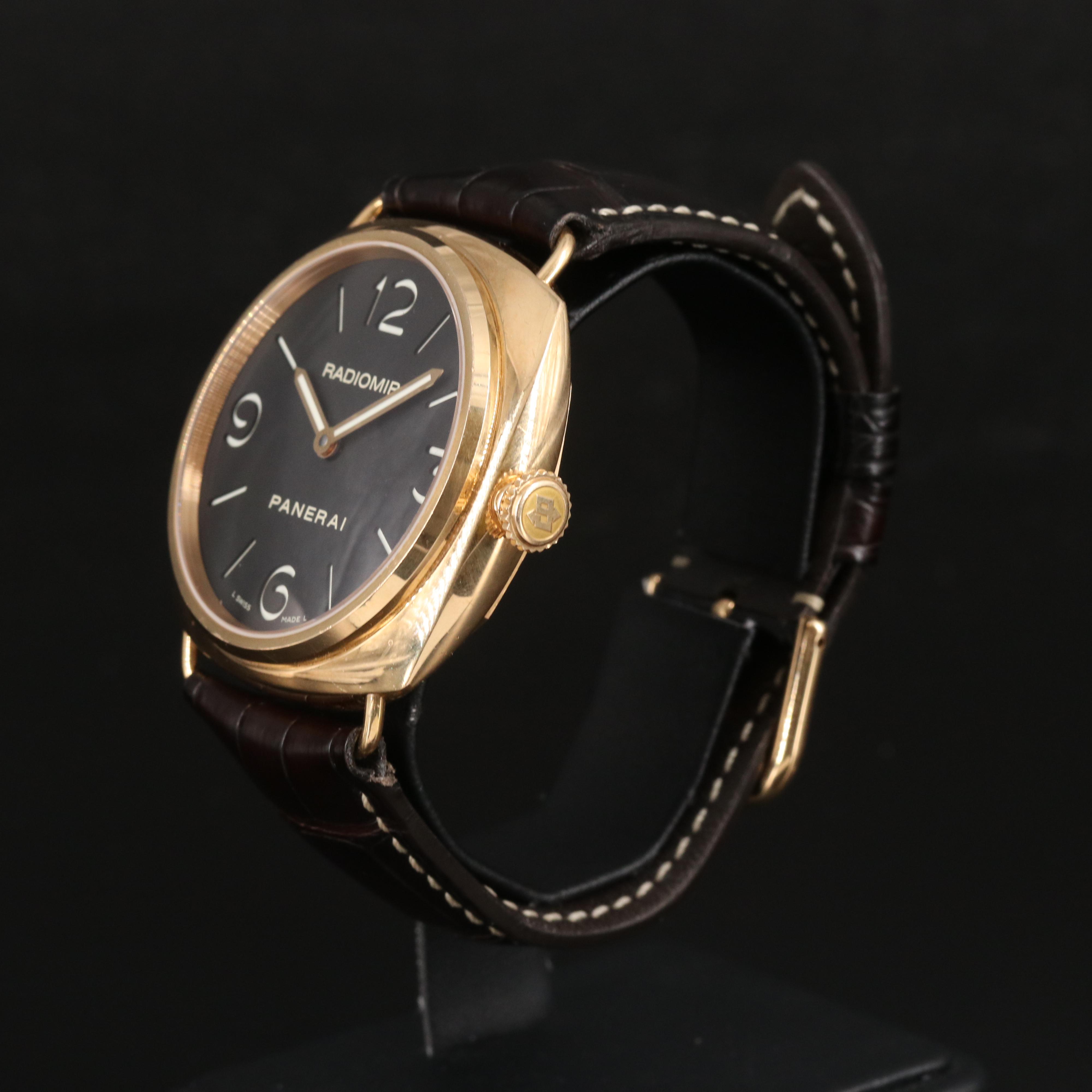 18K Panerai Radiomir Base Hand Wind Watch