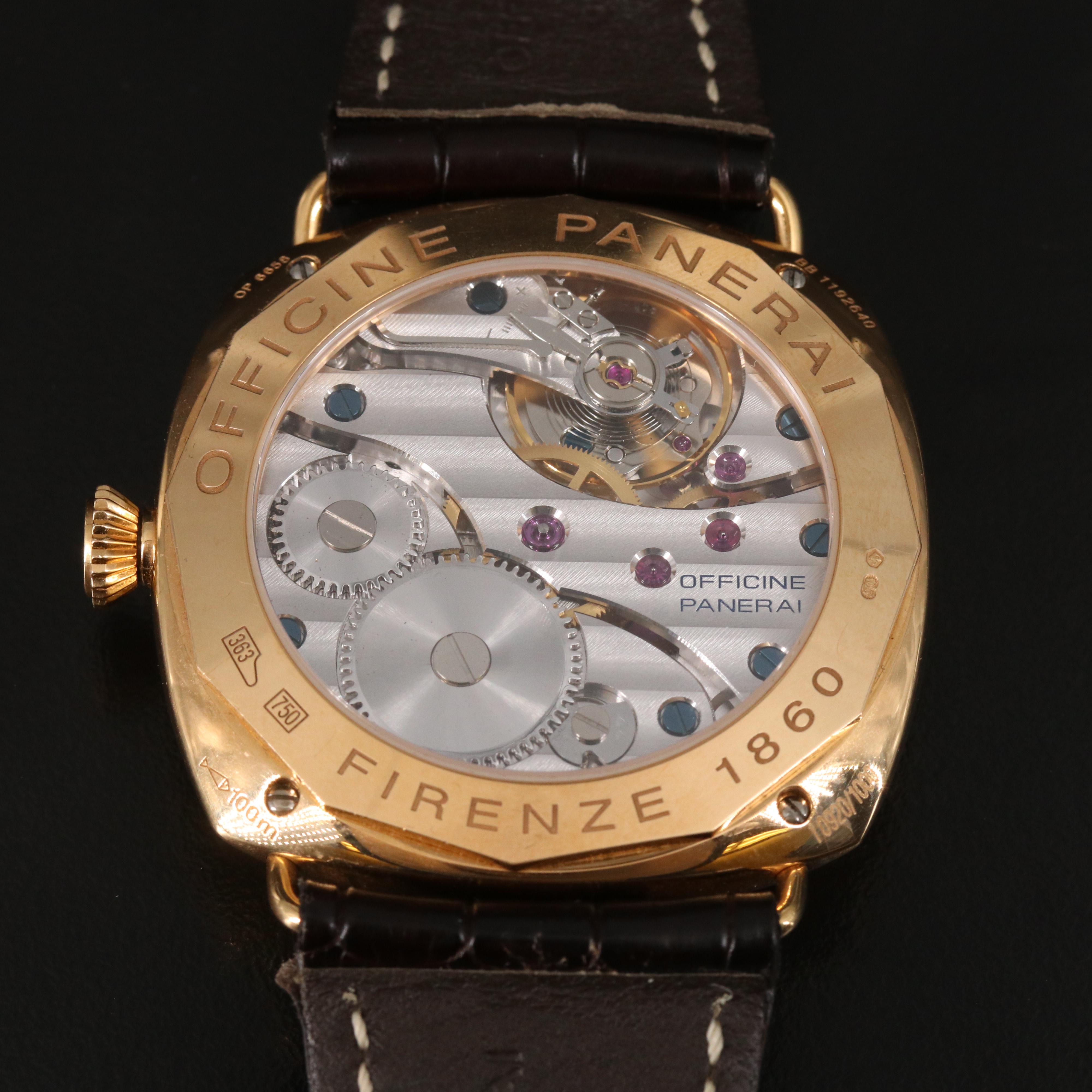 18K Panerai Radiomir Base Hand Wind Watch