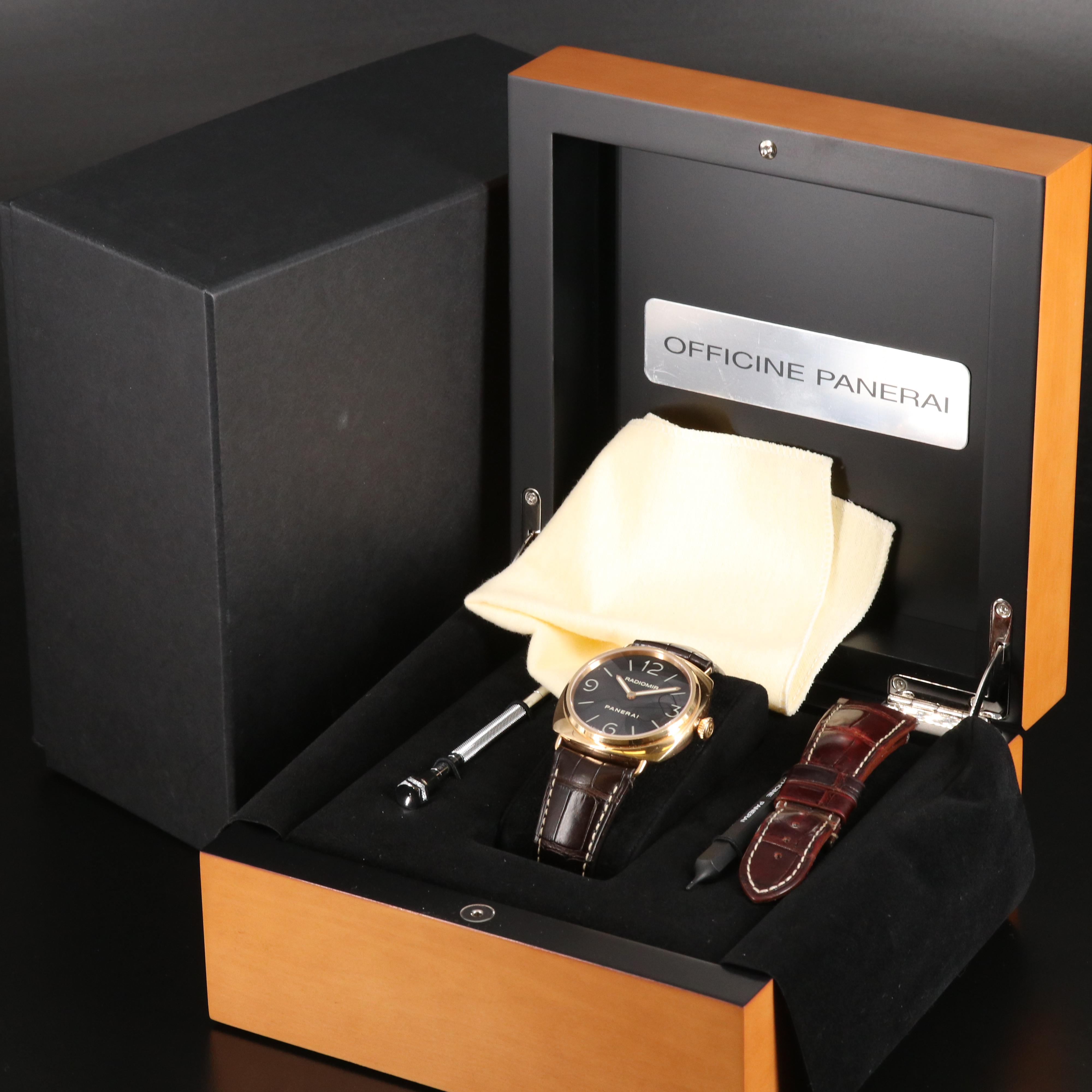 18K Panerai Radiomir Base Hand Wind Watch
