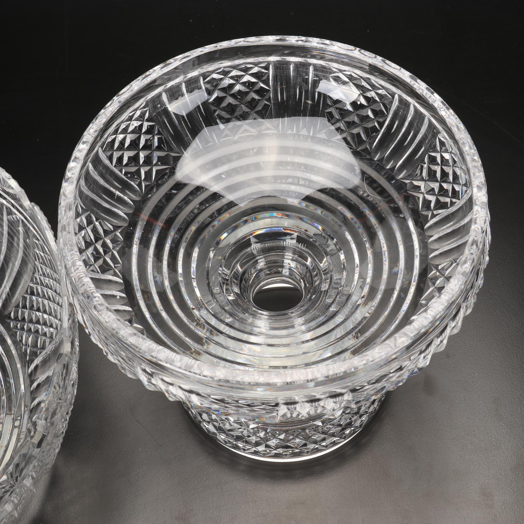 Waterford Crystal "Master Cutter Collection" Two-Piece Pedestal Punch Bowl
