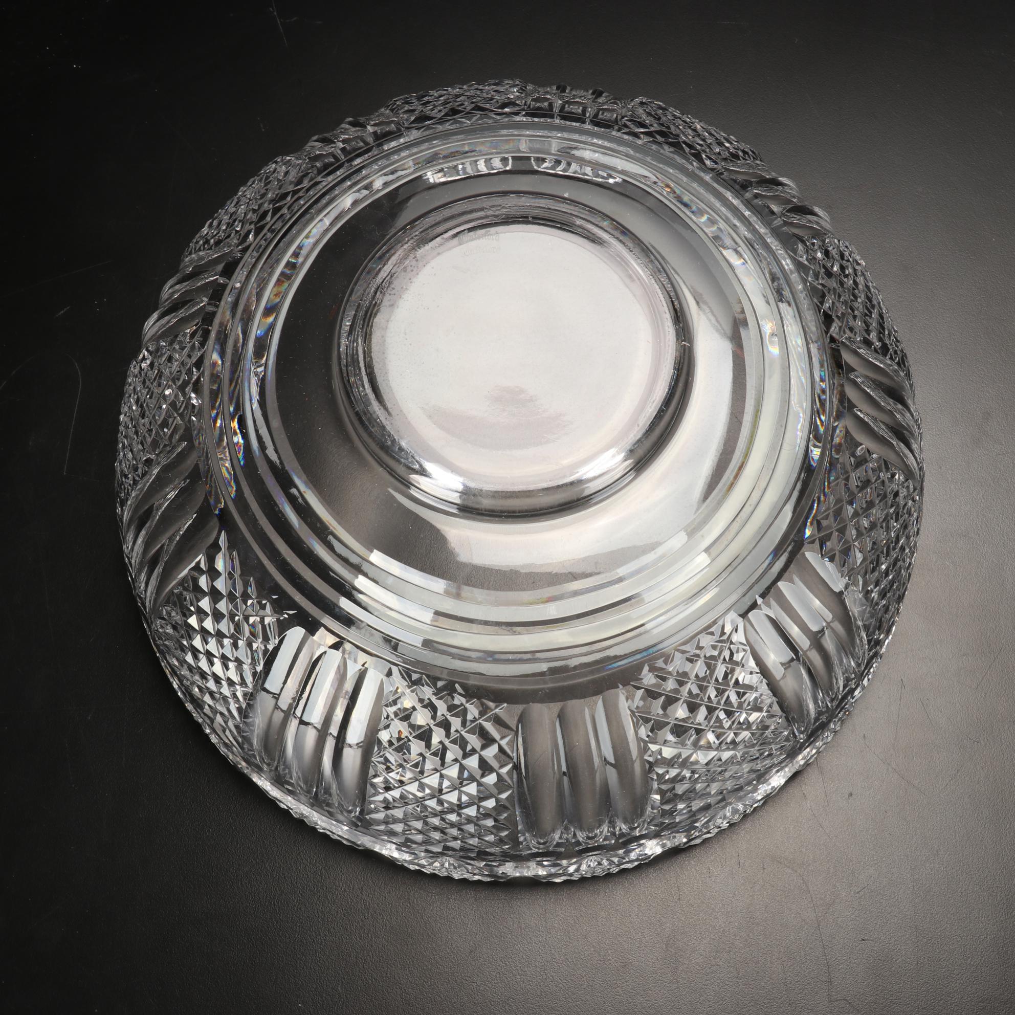 Waterford Crystal "Master Cutter Collection" Two-Piece Pedestal Punch Bowl