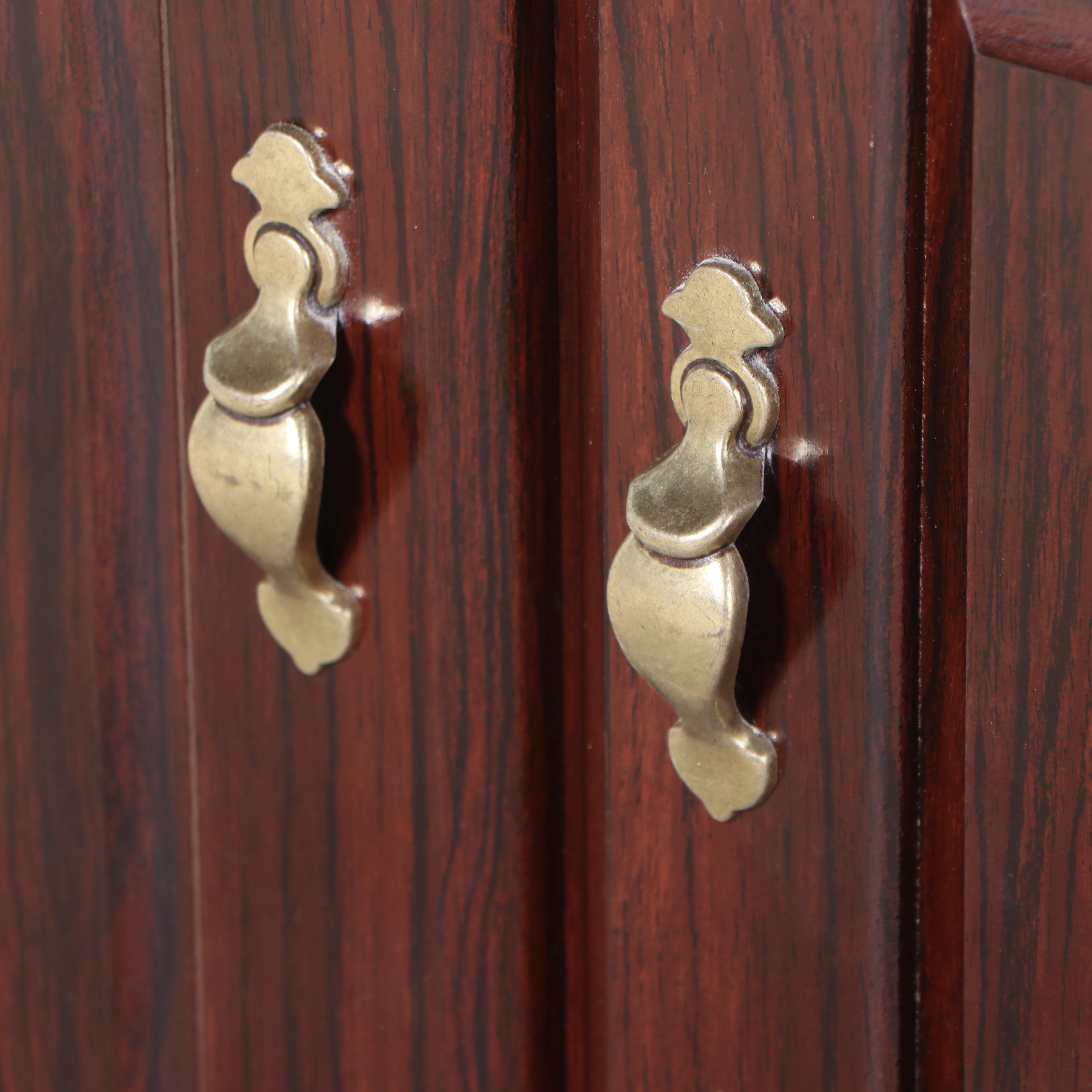 Rosewood-Grained Laminate TV Stand