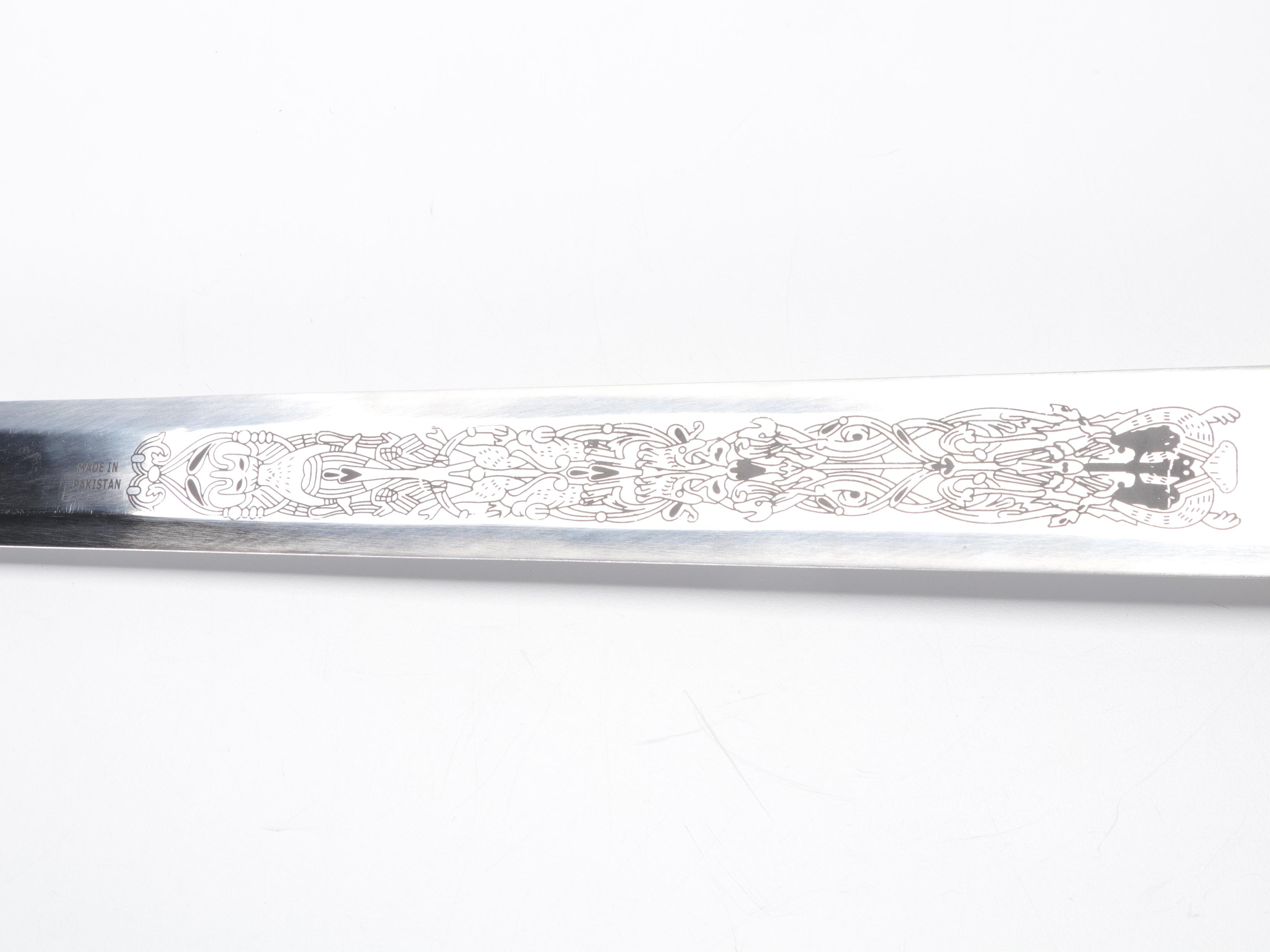 Embellished Reproduction Fantasy Medieval Sword