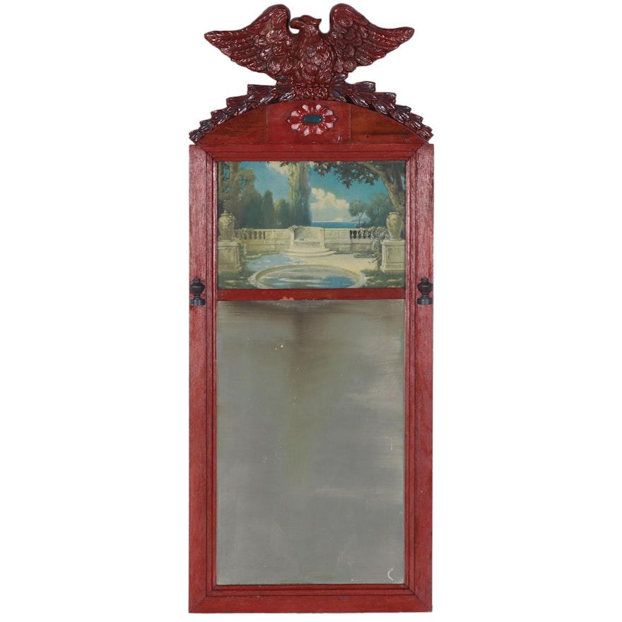 Federal Folk Art Style Wall Mirror, Late 19th-Early 20th Century