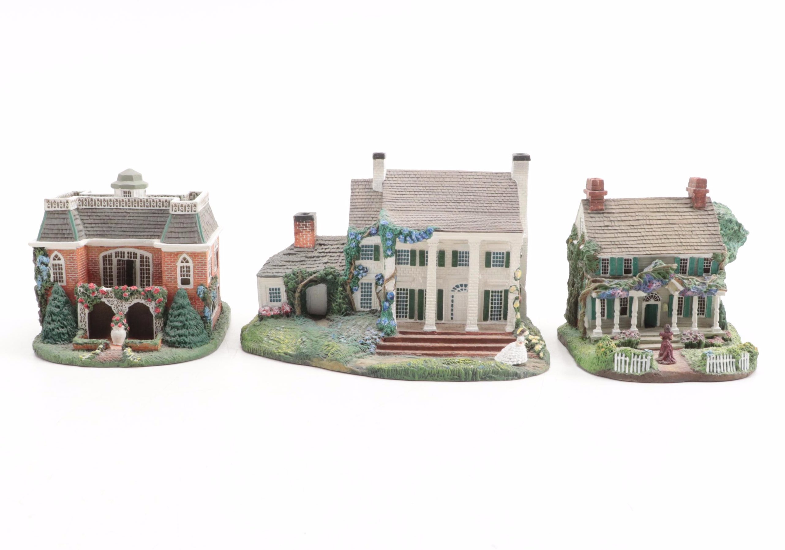 Hawthorne Ceramic Miniatures and W.S. George Gone with the Wind Music Box, 1990s