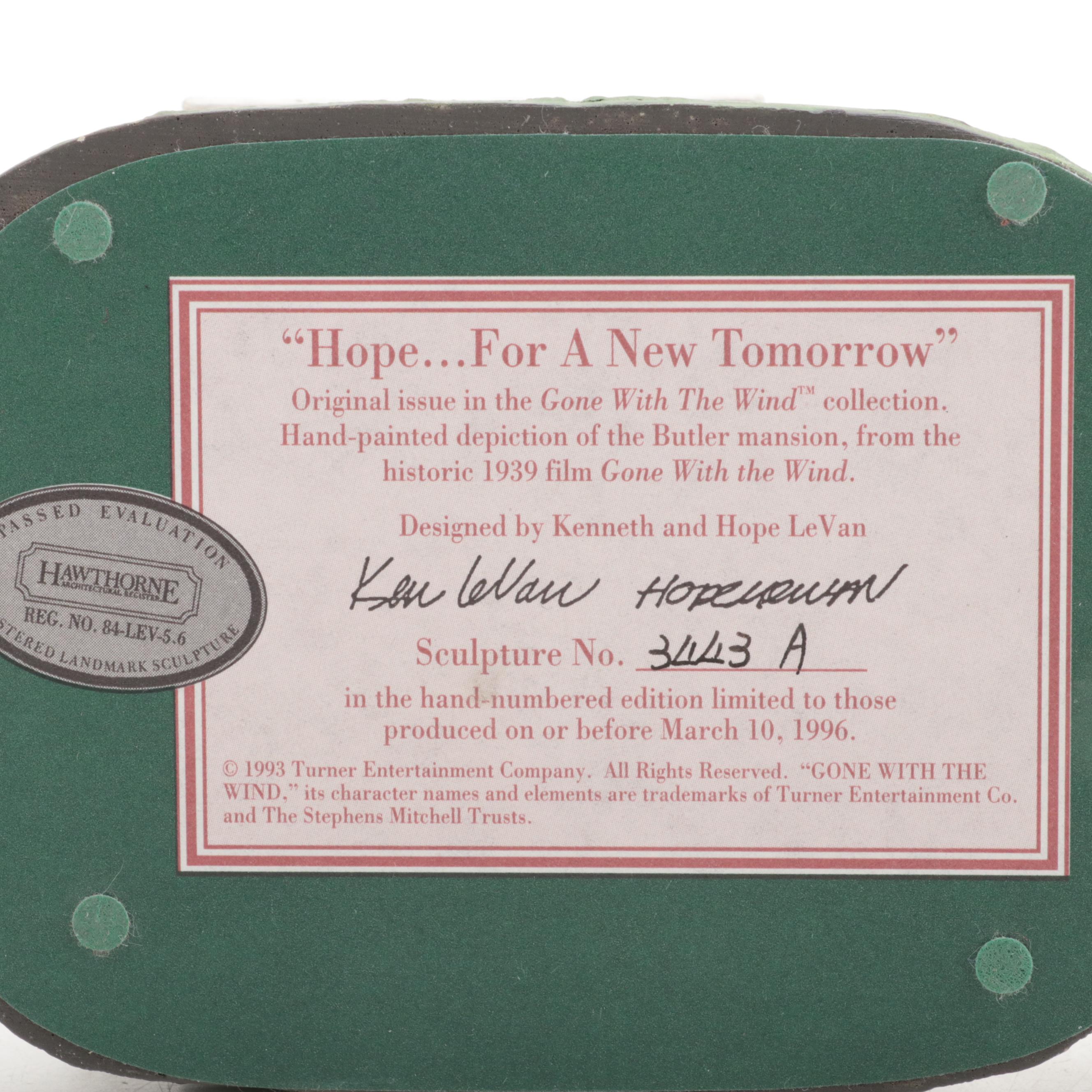 Hawthorne Ceramic Miniatures and W.S. George Gone with the Wind Music Box, 1990s