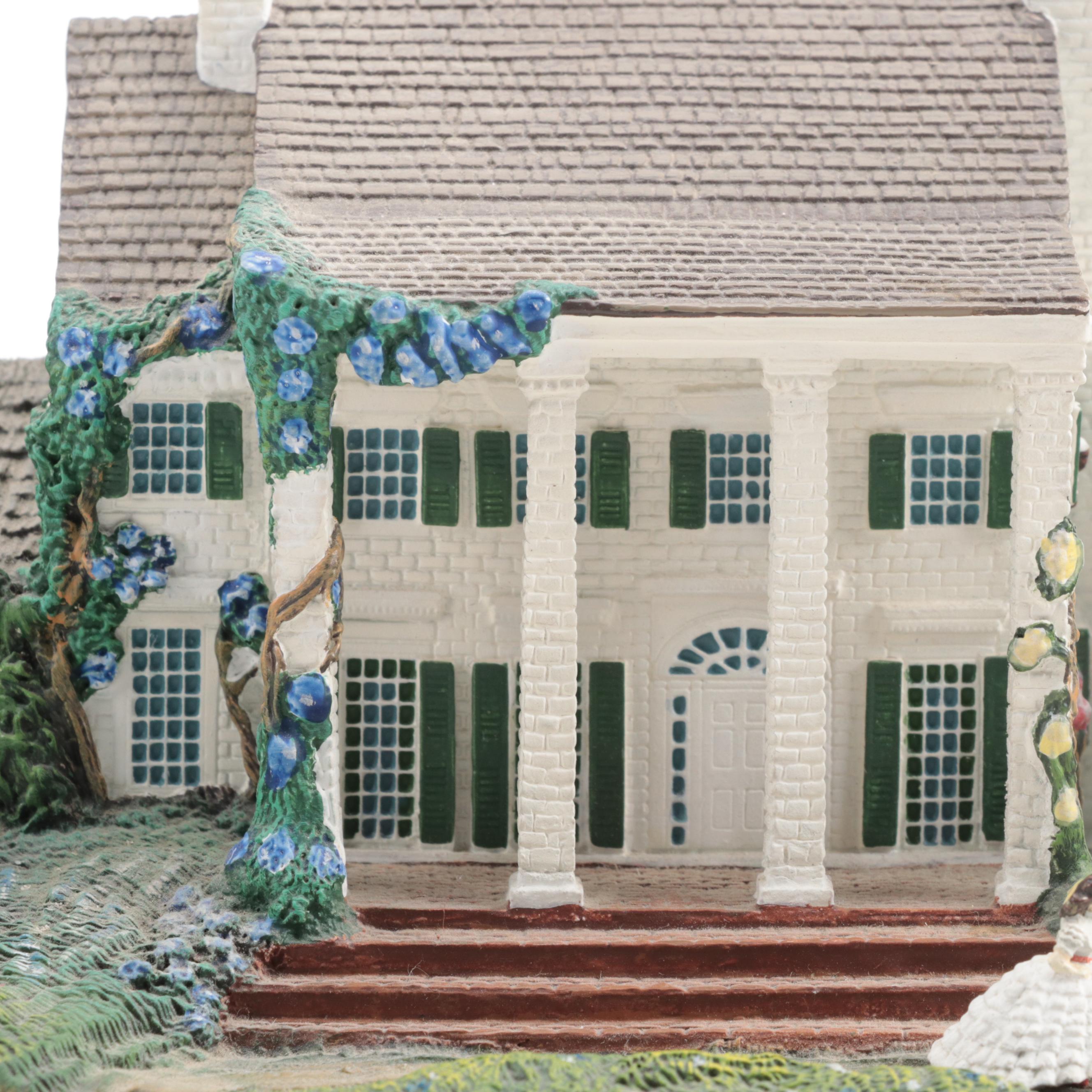 Hawthorne Ceramic Miniatures and W.S. George Gone with the Wind Music Box, 1990s