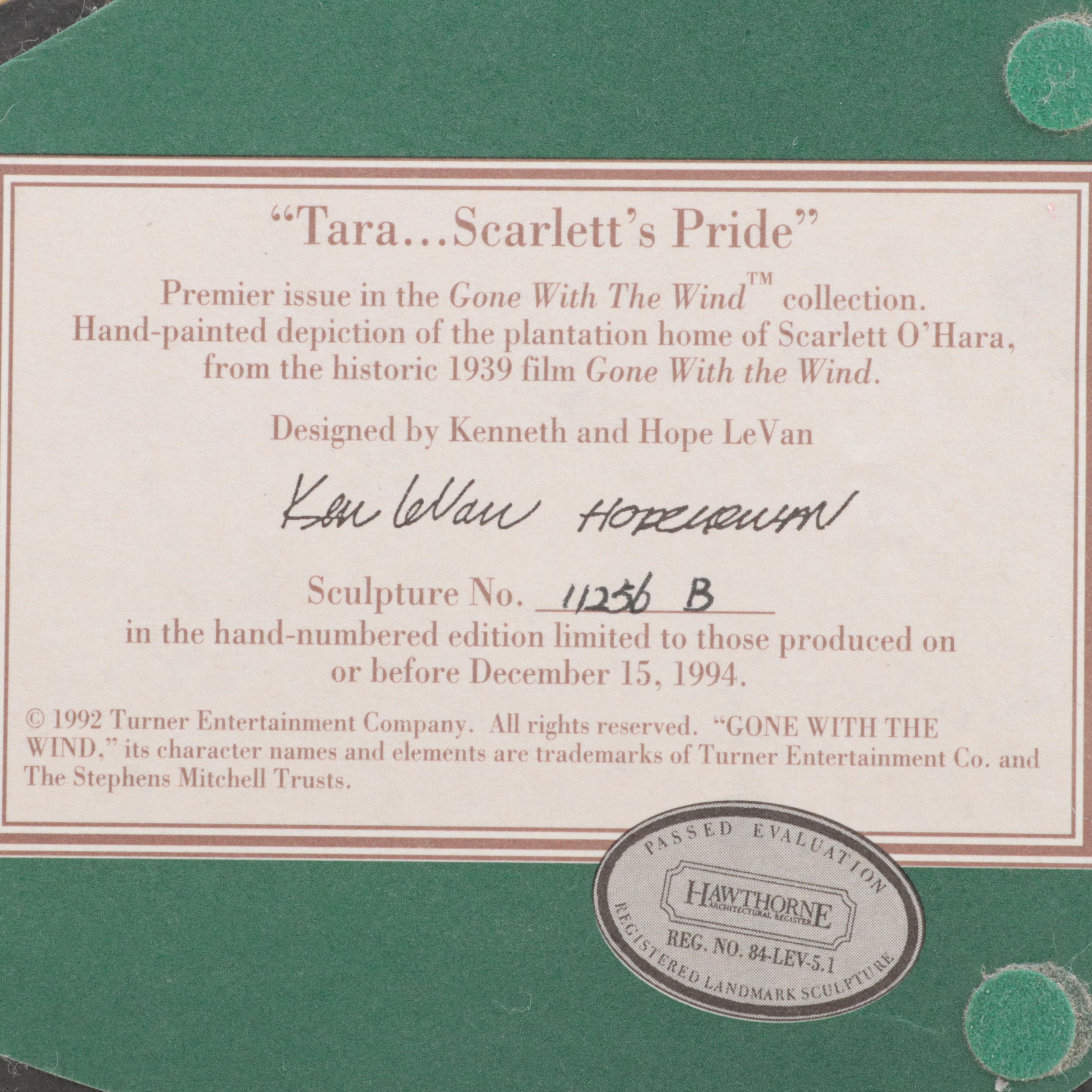 Hawthorne Ceramic Miniatures and W.S. George Gone with the Wind Music Box, 1990s